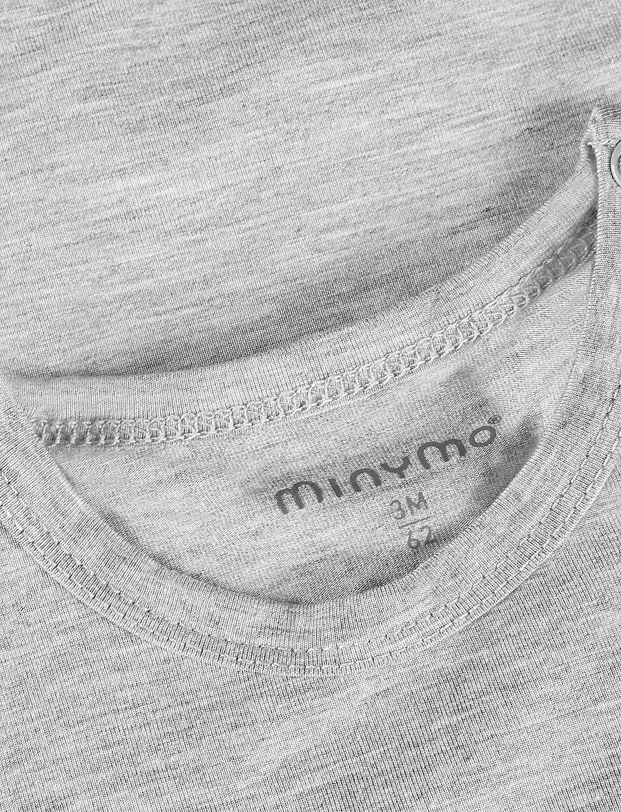 Minymo - Body SS - short-sleeved bodies - mediumgreymelange - 2