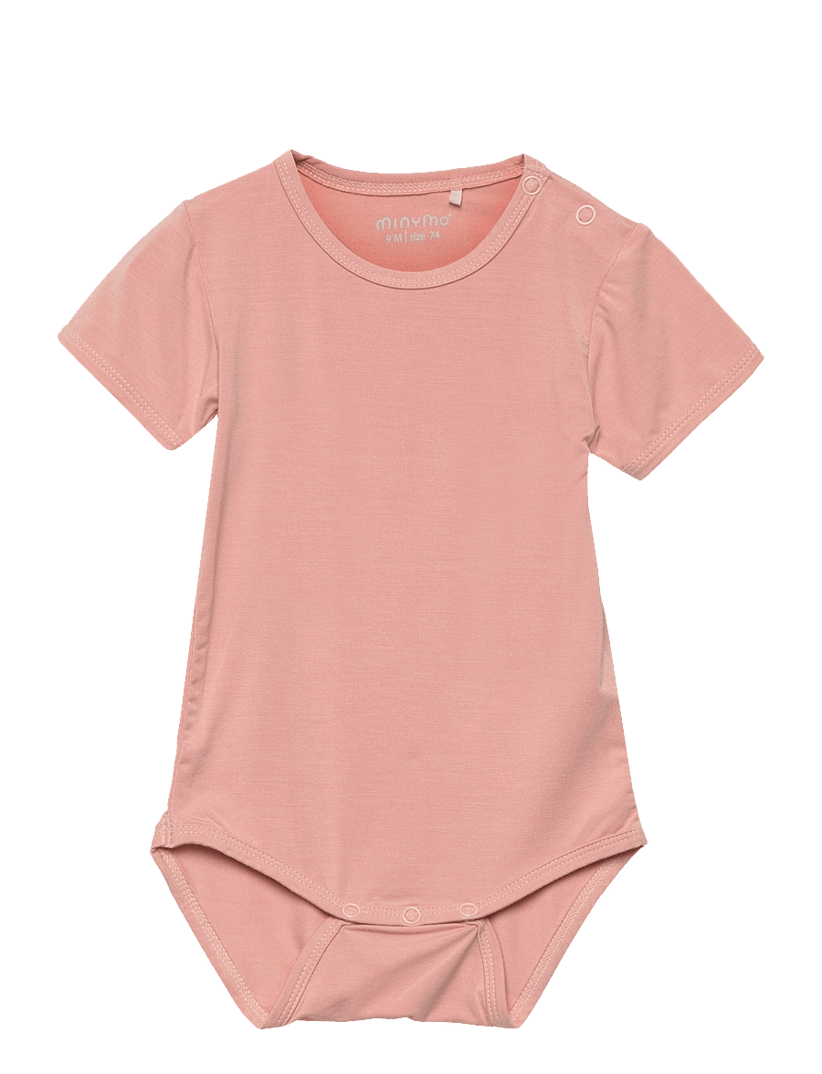 Minymo - Body SS - kortærmede bodyer - misty rose - 0