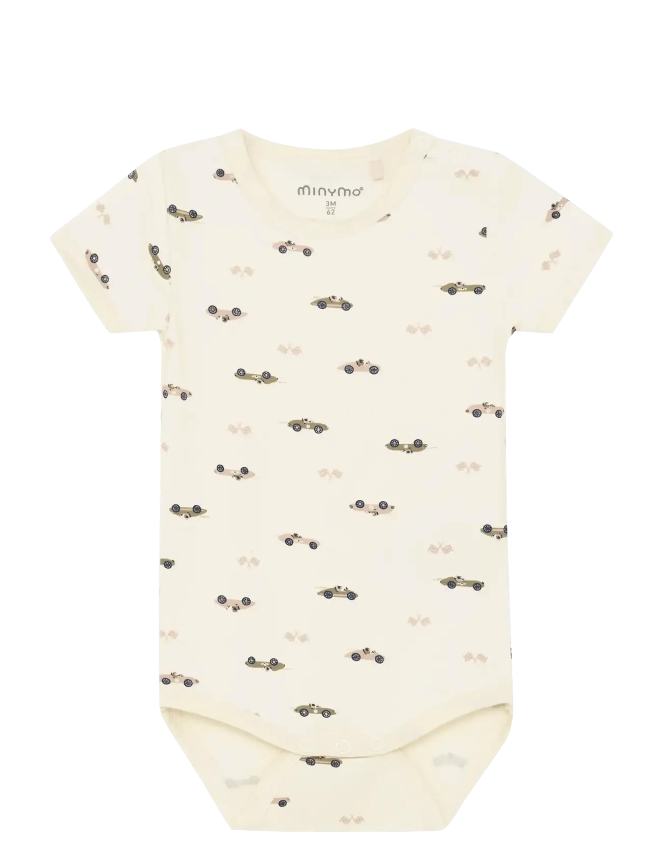 Minymo Body Ss, 68, Bodys, Creme - Short-sleeved, Kinder