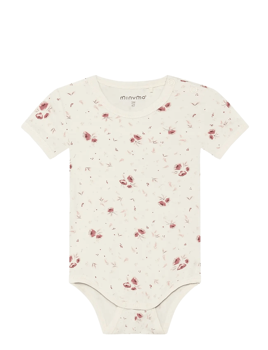 Minymo - Body SS - short-sleeved bodies - peach whip - 0