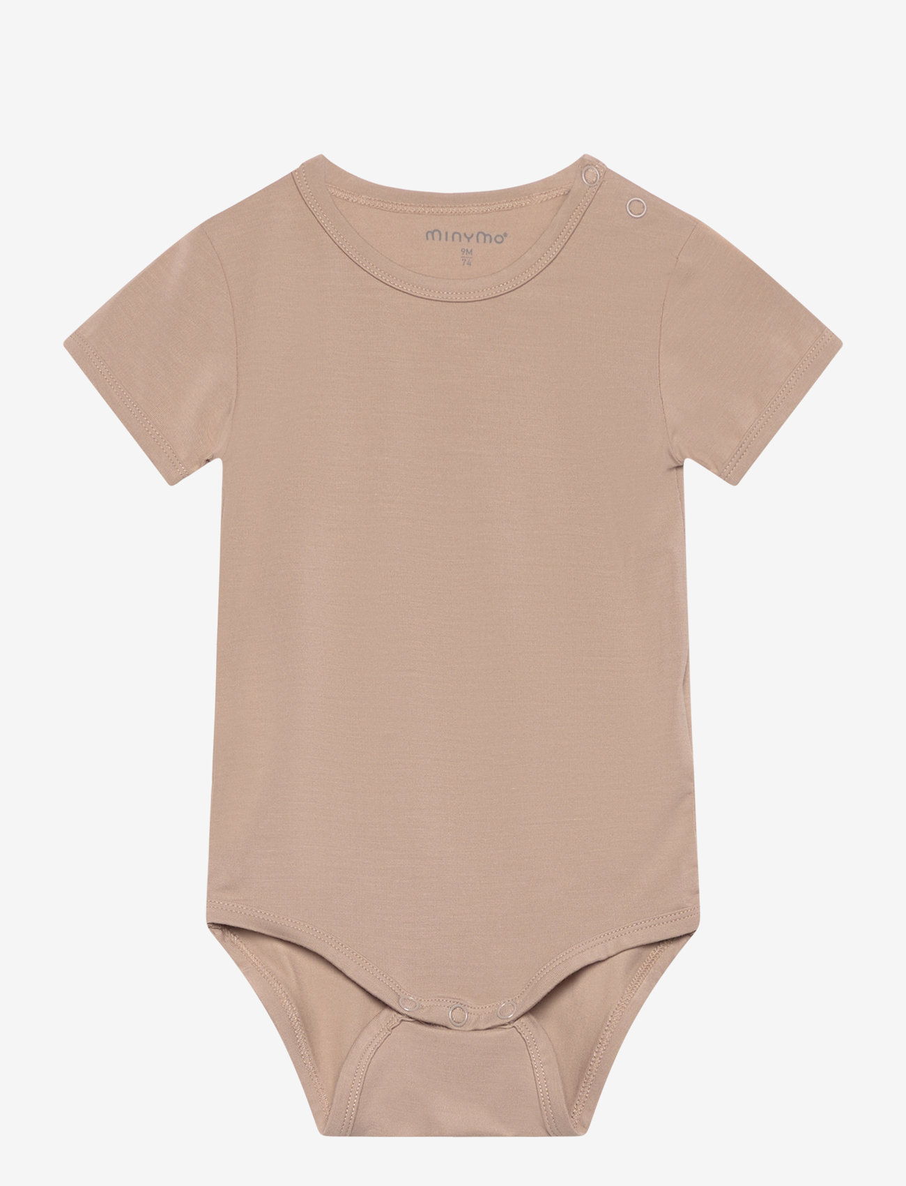 Minymo - Body SS - kortärmade bodies - simply taupe - 0
