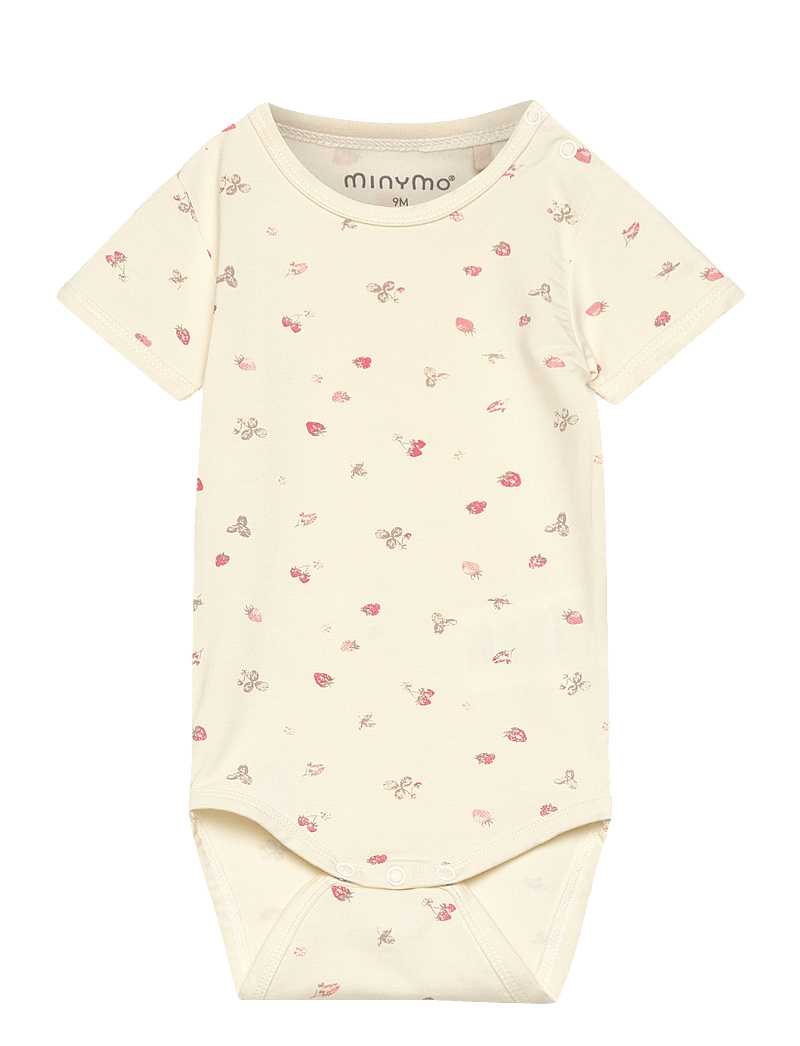 Minymo - Body SS - kortärmade bodies - strawberry ice - 0