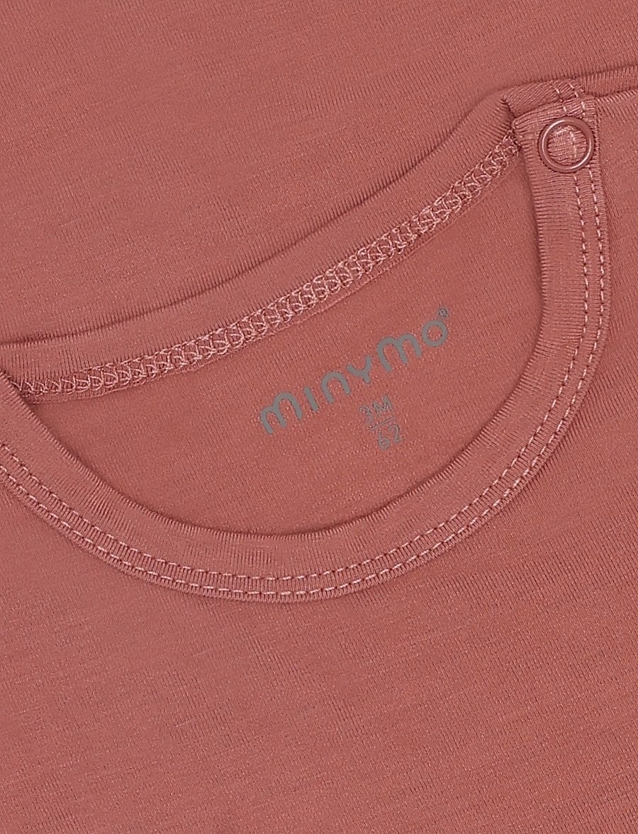 Minymo - Body SS - short-sleeved bodies - withered rose - 2