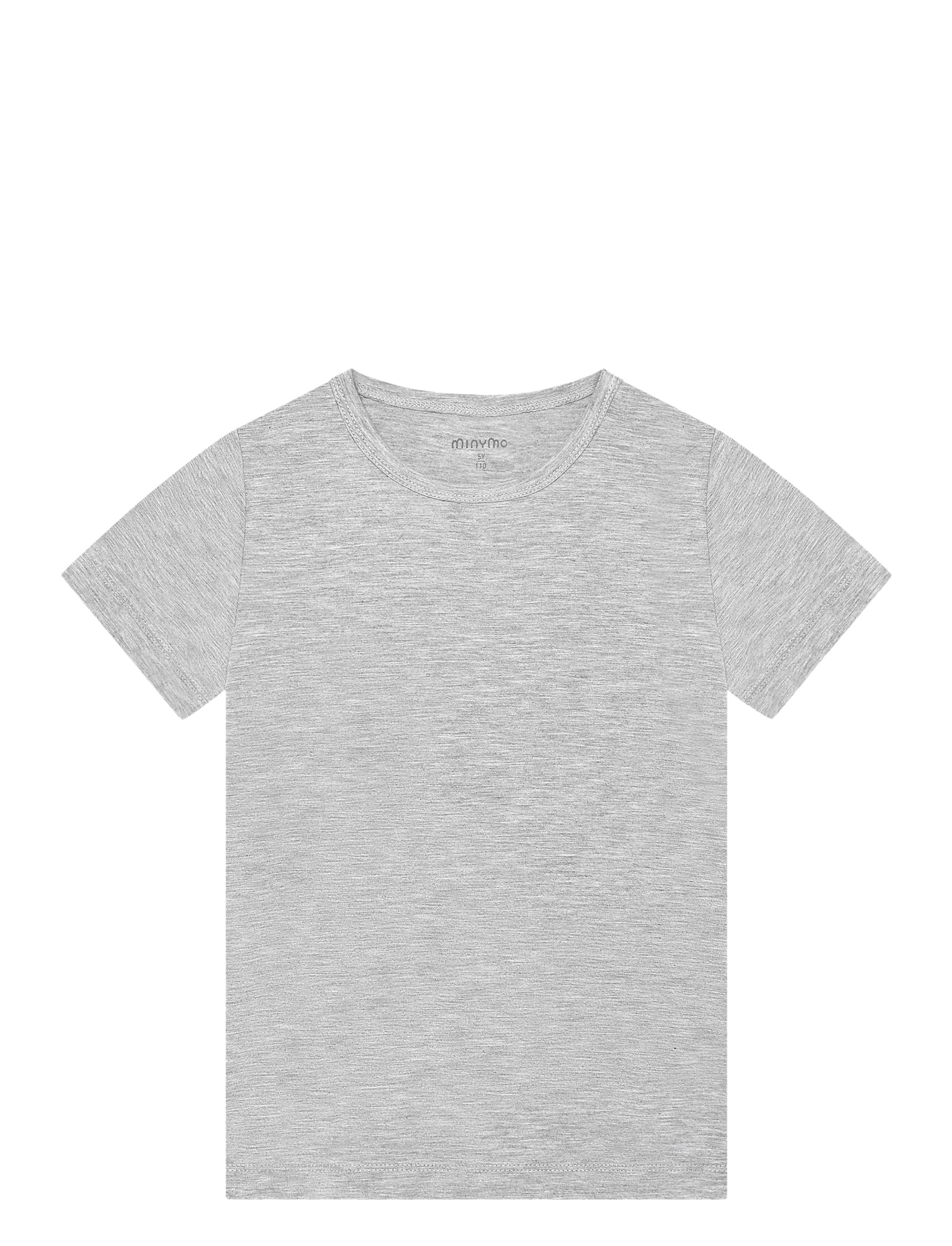 Minymo Blouse Ss, 140, T-shirts, Grau - Short-sleeved, Kinder