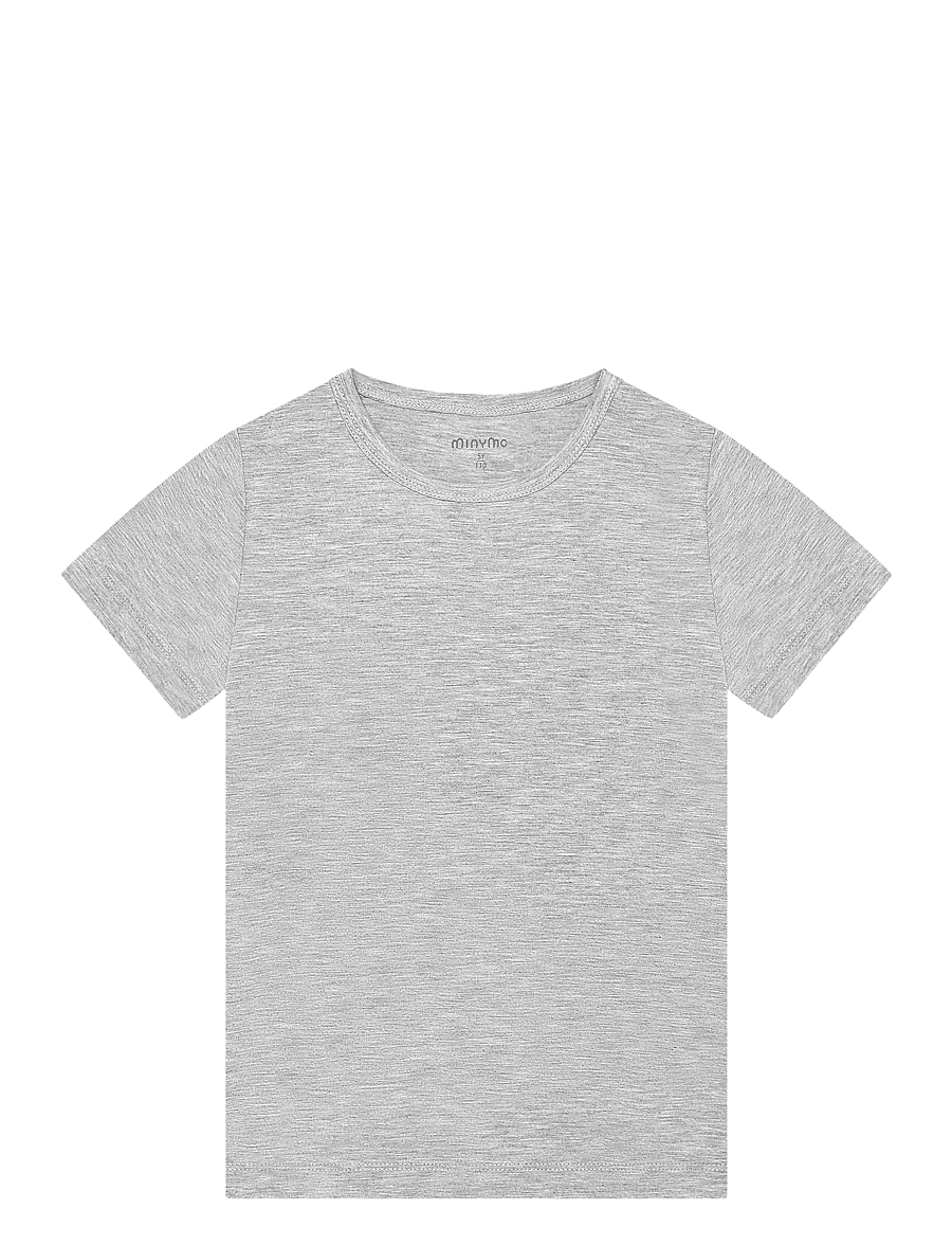 Minymo - Blouse SS - lühikeste varrukatega t-särgid - mediumgreymelange - 0