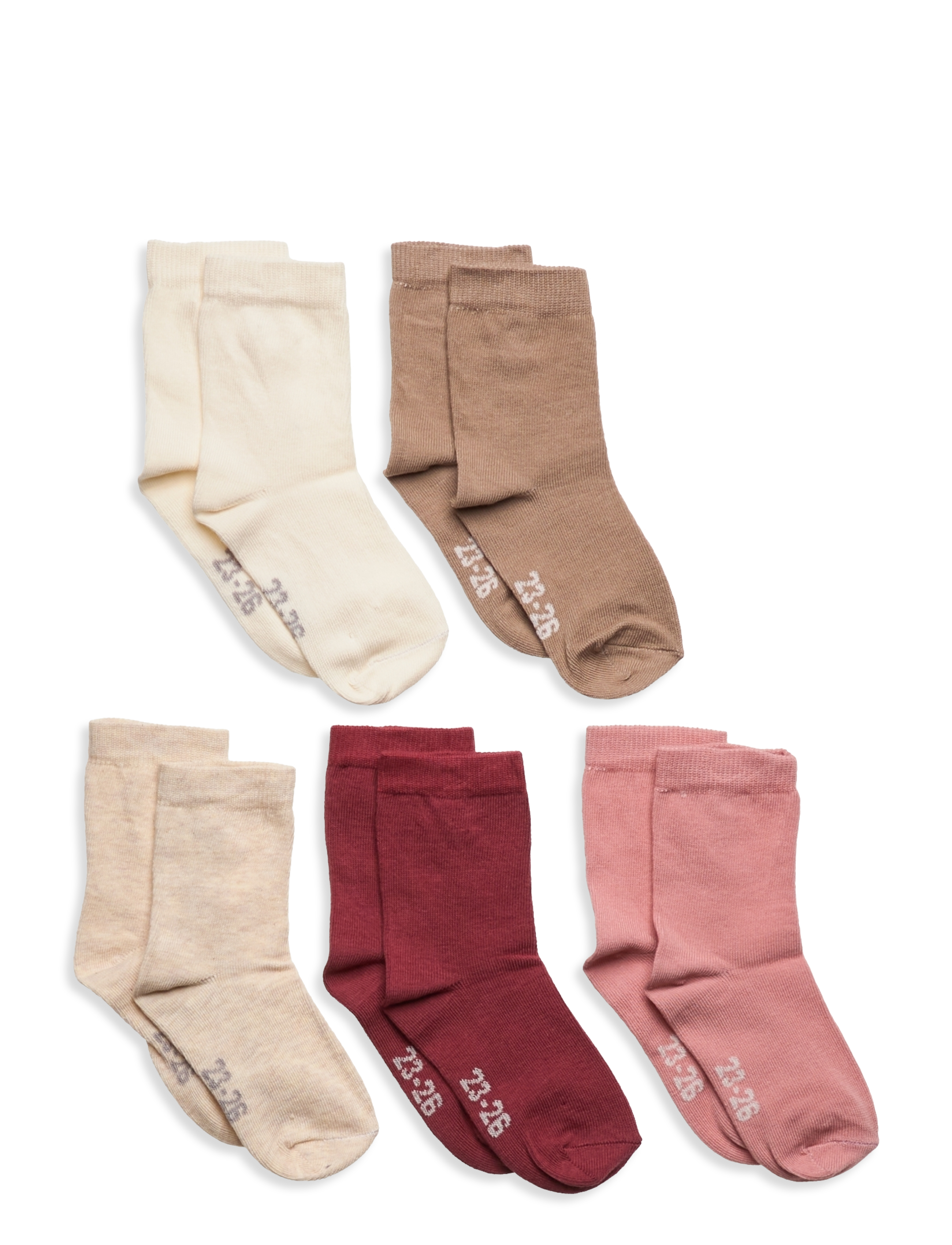 Minymo Ankle Sock - Multi (5-Pack), 23 , Multi/patterned, Sokker & Strømpebukser > Sokker, Børn