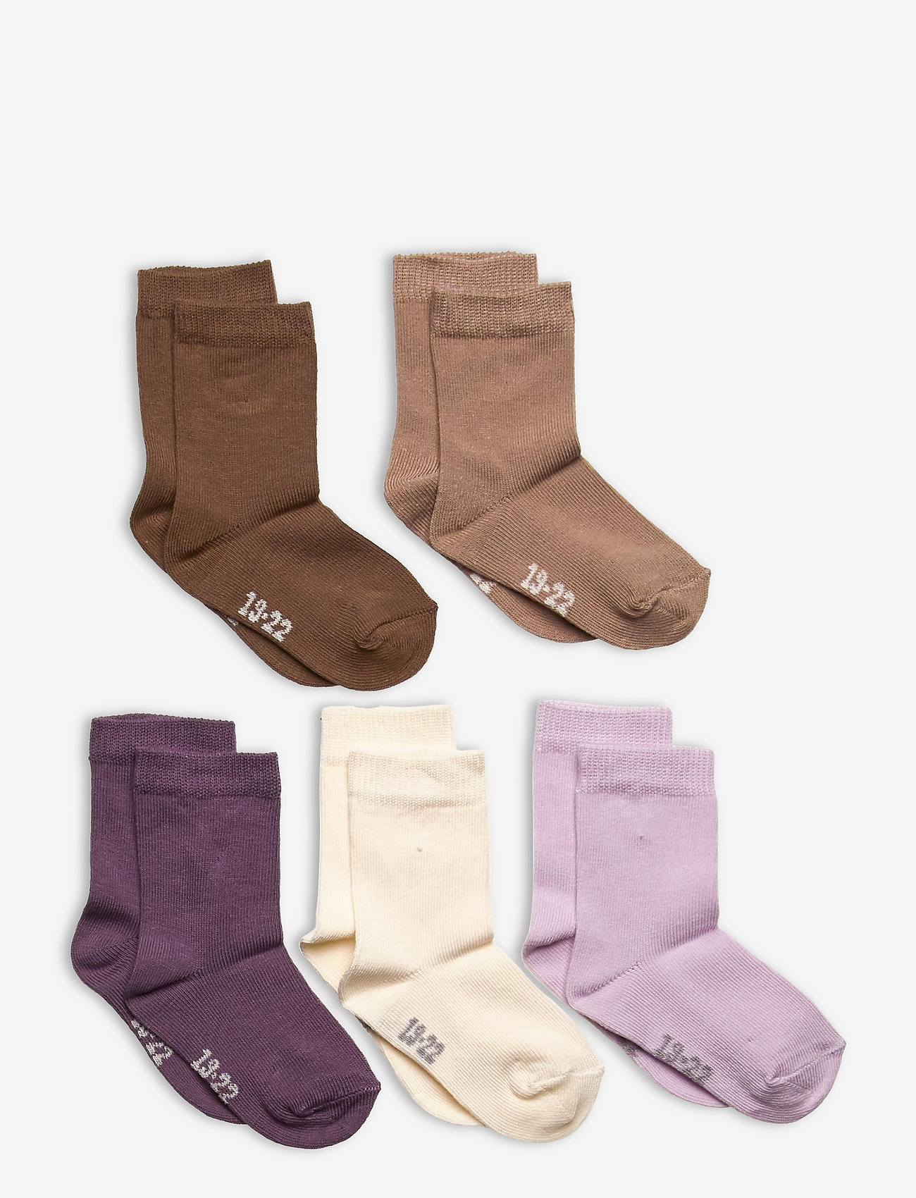 Minymo Ankle sock - multi (5-pack) - Undertøj og sokker - VERY GRAPE / purple