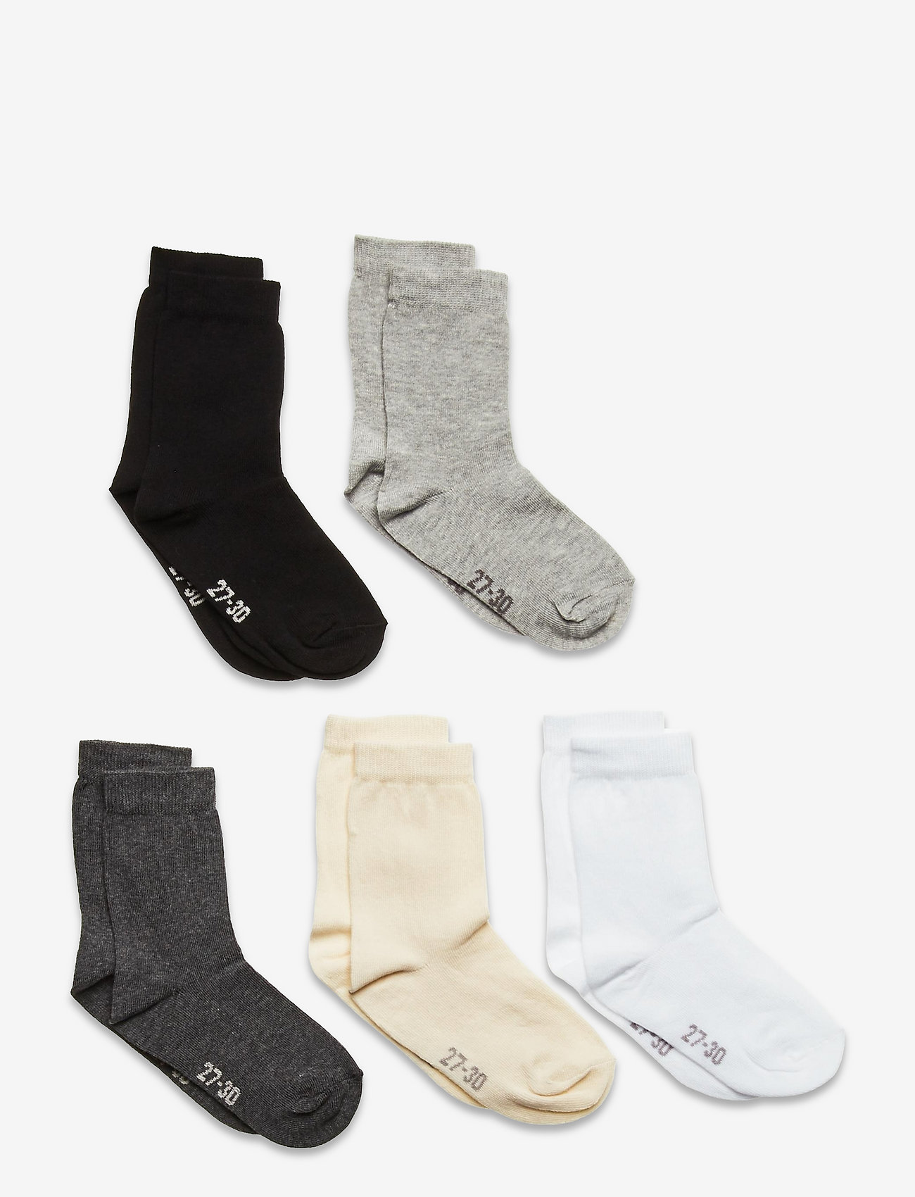 Minymo - Ankle sock - multi (5-pack) - efterårstøj - white - 0