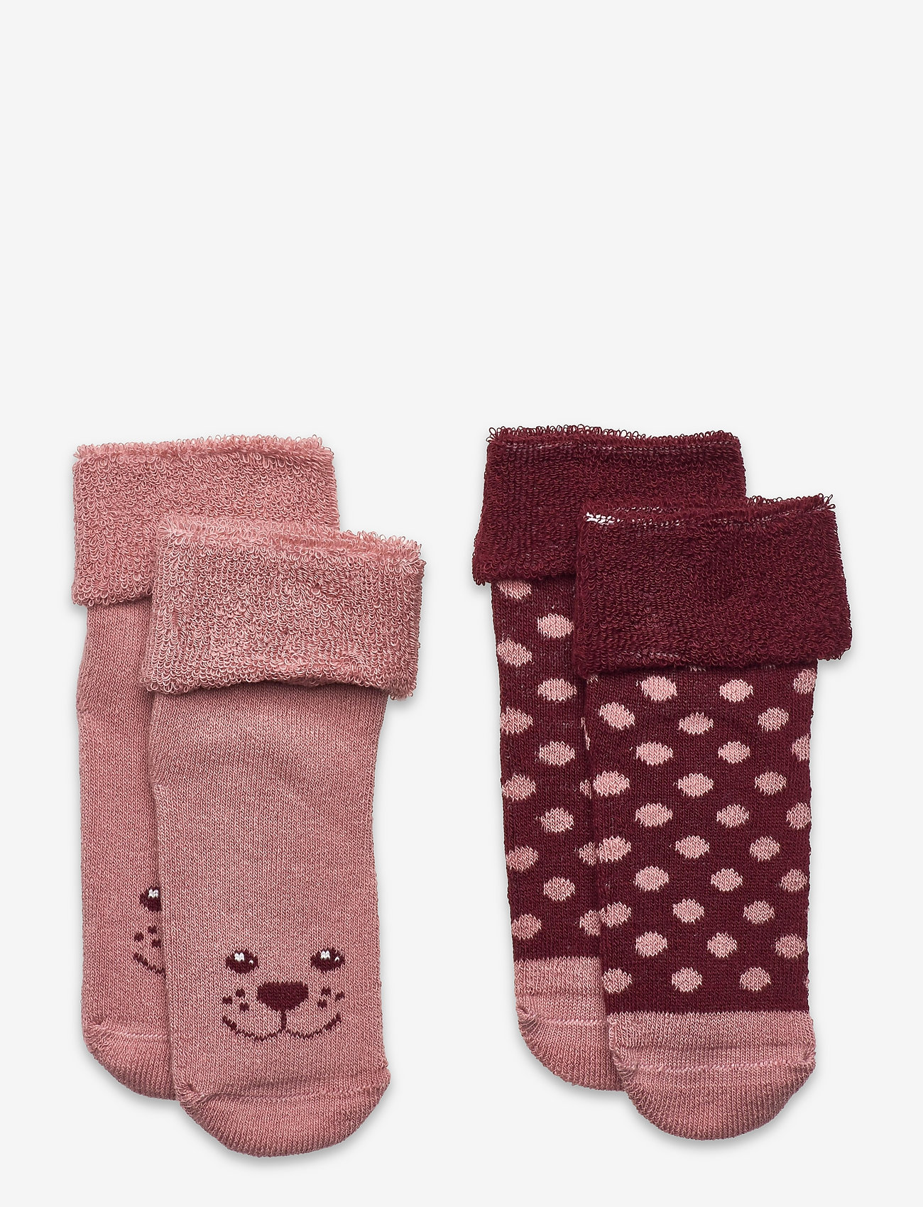 Minymo - Baby sock (2-pack) - sokken - old rose - 0