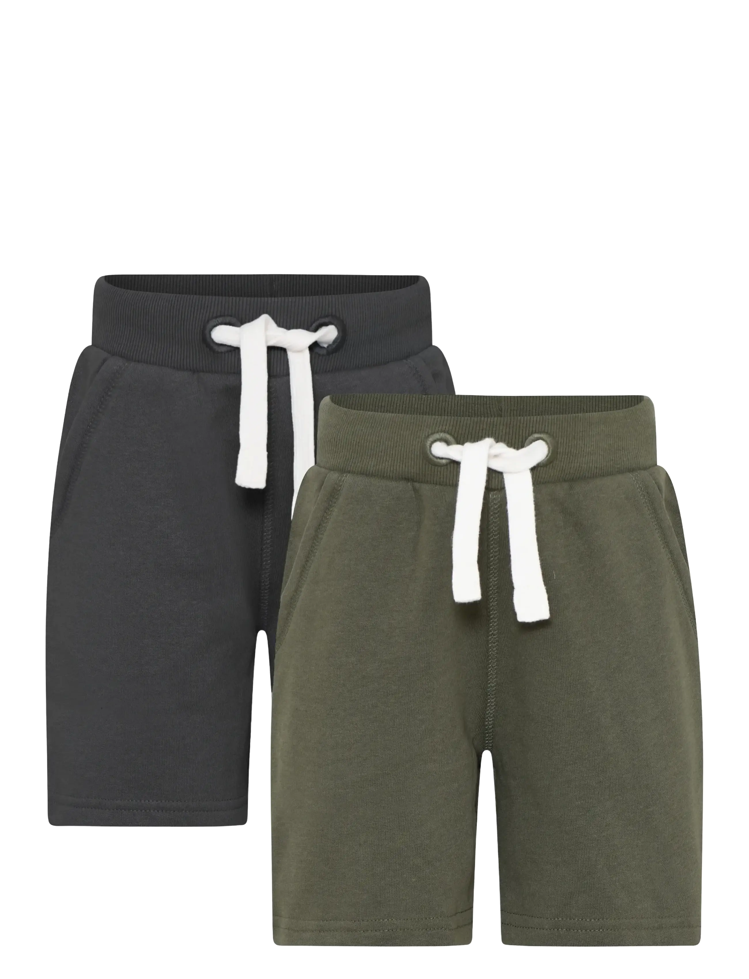 Minymo Basic 53 -Sweat Short (2-Pack), 86, Unterteile, Weiß - Shorts, Kinder