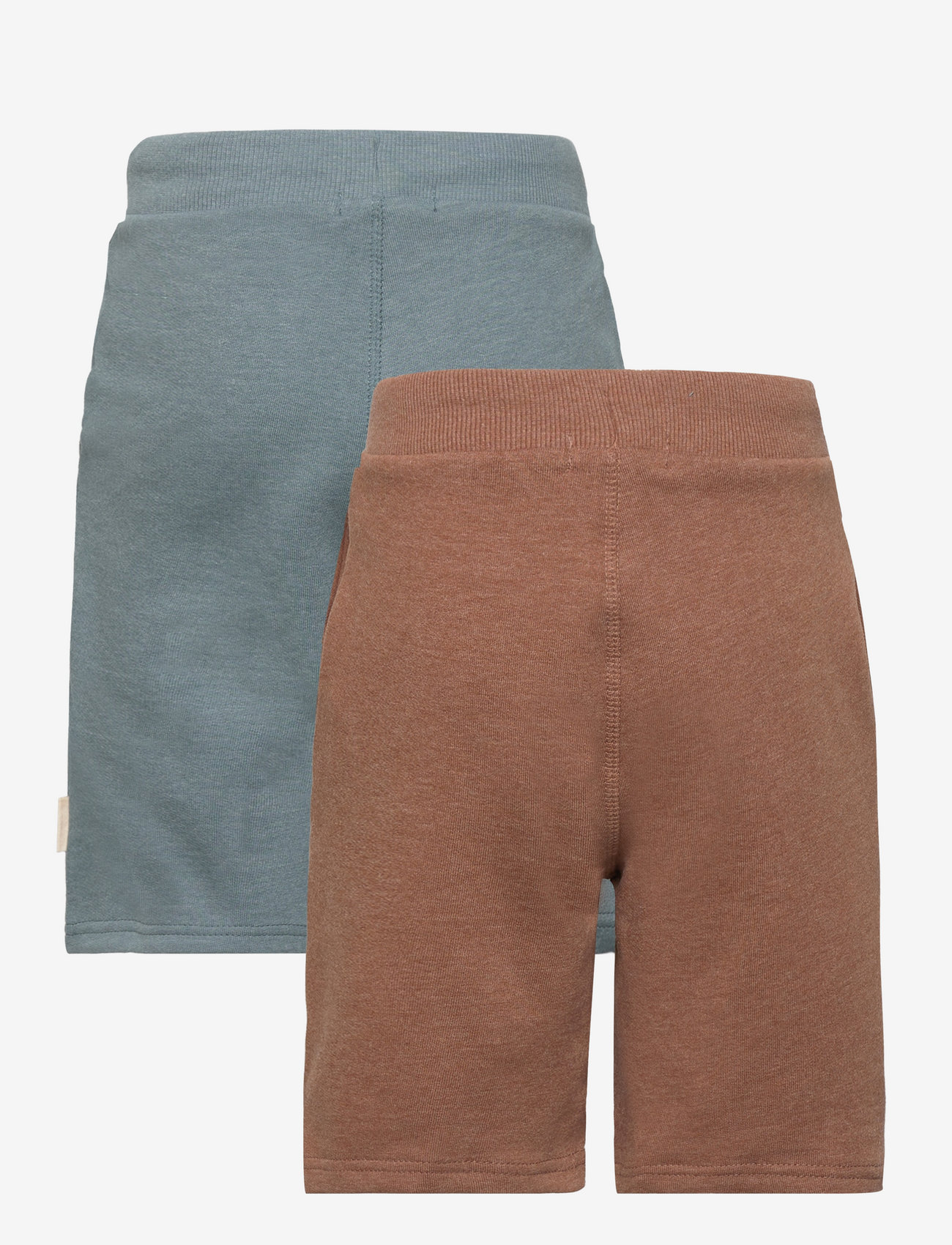 Minymo - Basic 53 -Sweat short (2-pack) - sweat shorts - toffee - 1