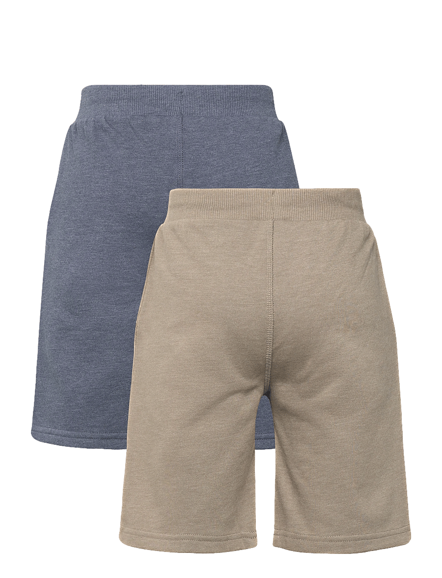 Minymo - Basic 53 -Sweat short (2-pack) - sweatshorts - vetiver - 1