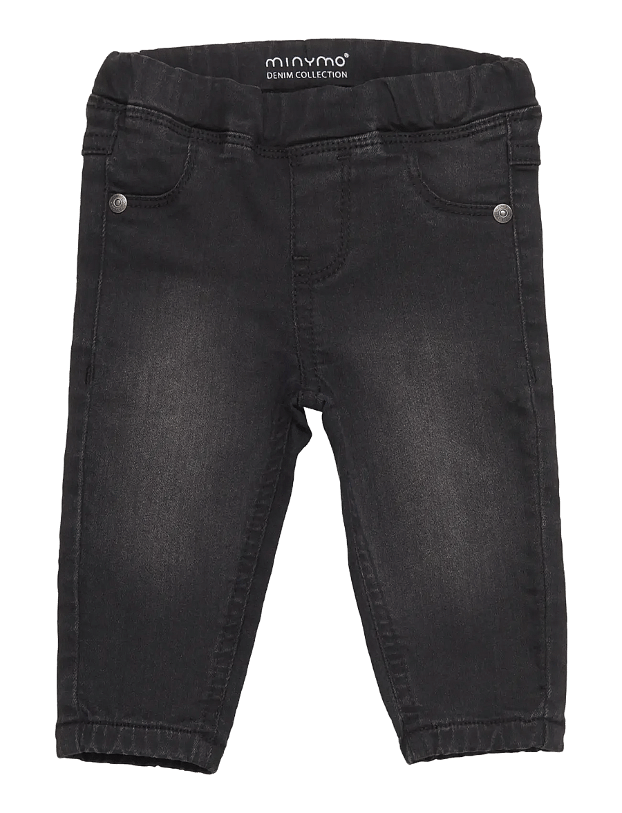 Minymo - Jeans stretch loose fit - loose jeans - grey black - 0