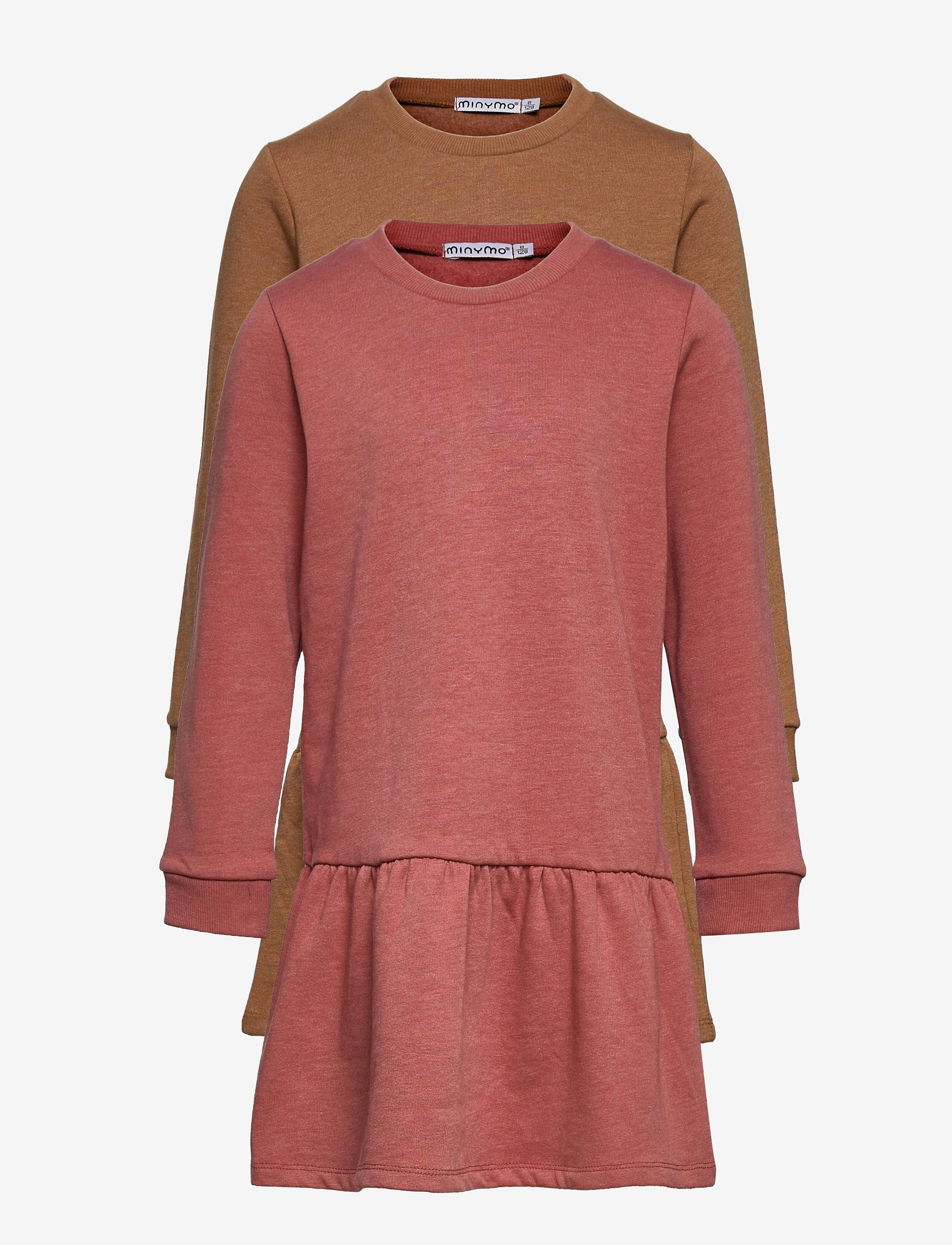 Minymo Sweat Dress LS (2-pack) - Tøj - CANYON ROSE / pink/rose