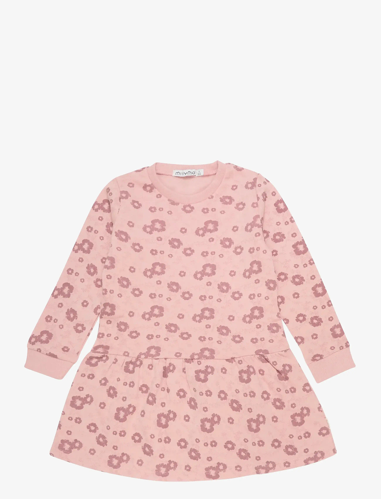 Minymo - Sweat Dress LS (2-pack) - vauvojen pitkähihaiset mekot - misty rose - 2