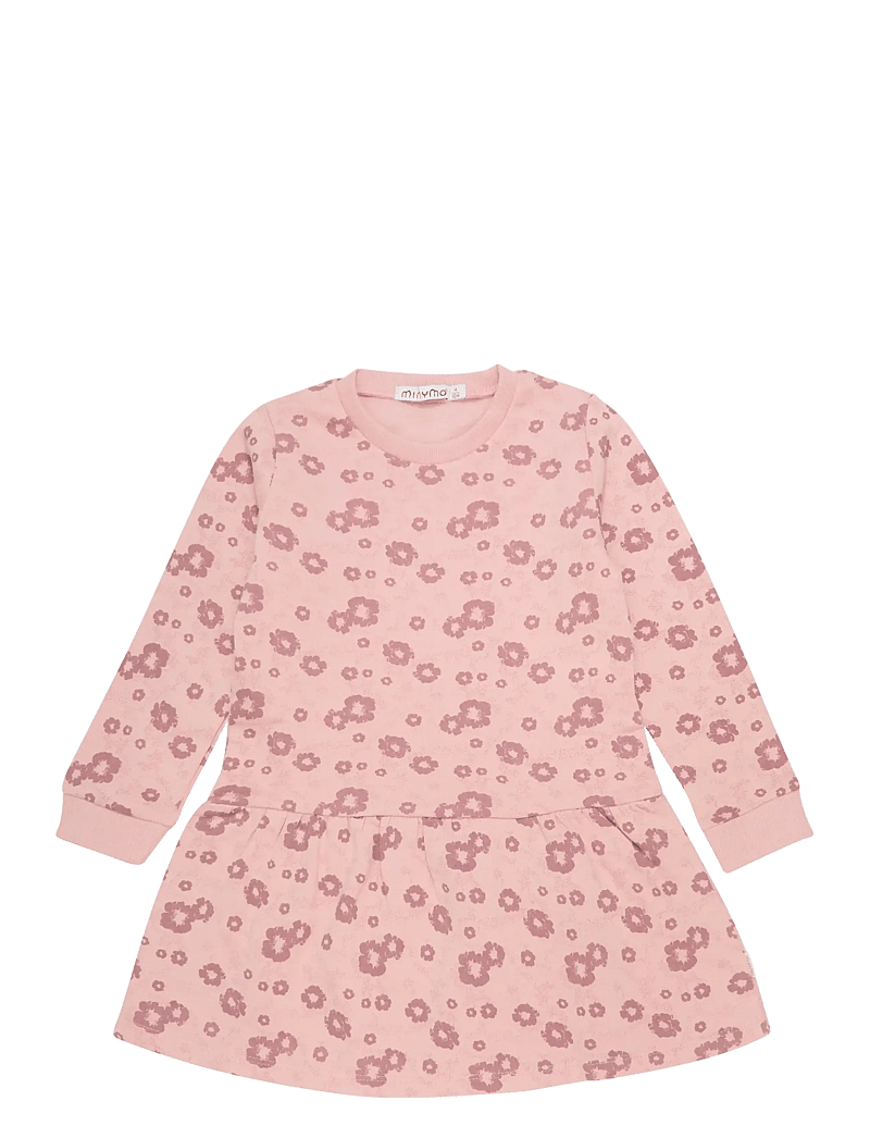 Minymo - Sweat Dress LS (2-pack) - vauvojen pitkähihaiset mekot - misty rose - 2