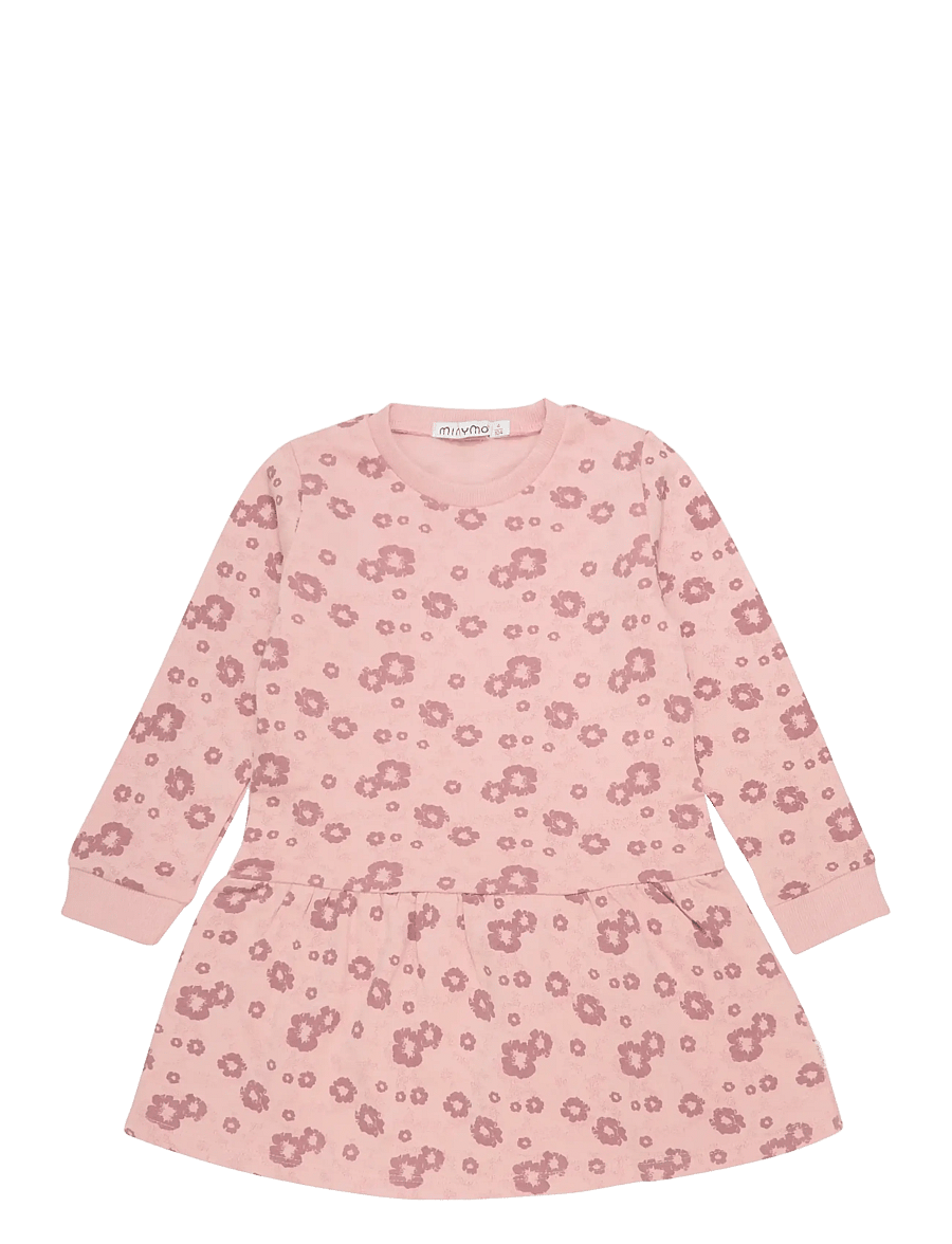 Minymo - Sweat Dress LS (2-pack) - langärmelige babykleider - misty rose - 2
