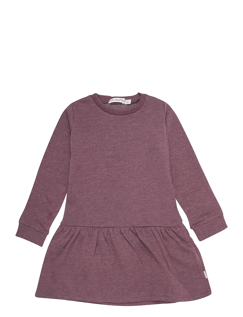 Minymo - Sweat Dress LS (2-pack) - vauvojen pitkähihaiset mekot - misty rose - 3