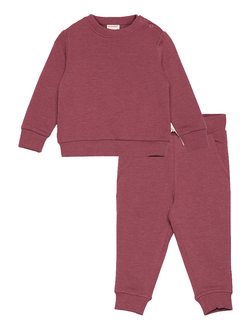 Minymo - Sweat Set (2-pcs) - joggingsæt - apple butter - 0