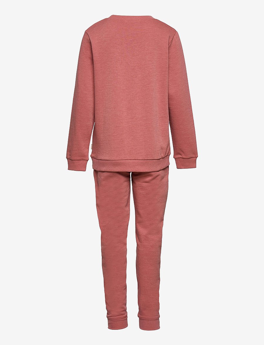 Minymo - Sweat Set (2-pcs) - tracksuits - canyon rose - 1