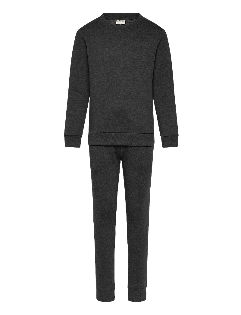 Minymo - Sweat Set (2-pcs) - joggingset - dark gray melange - 0