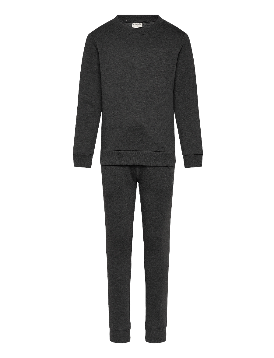 Minymo - Sweat Set (2-pcs) - sportanzüge - dark gray melange - 0
