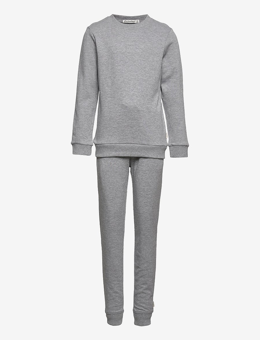 Minymo - Sweat Set (2-pcs) - sportanzüge - greymelange - 0