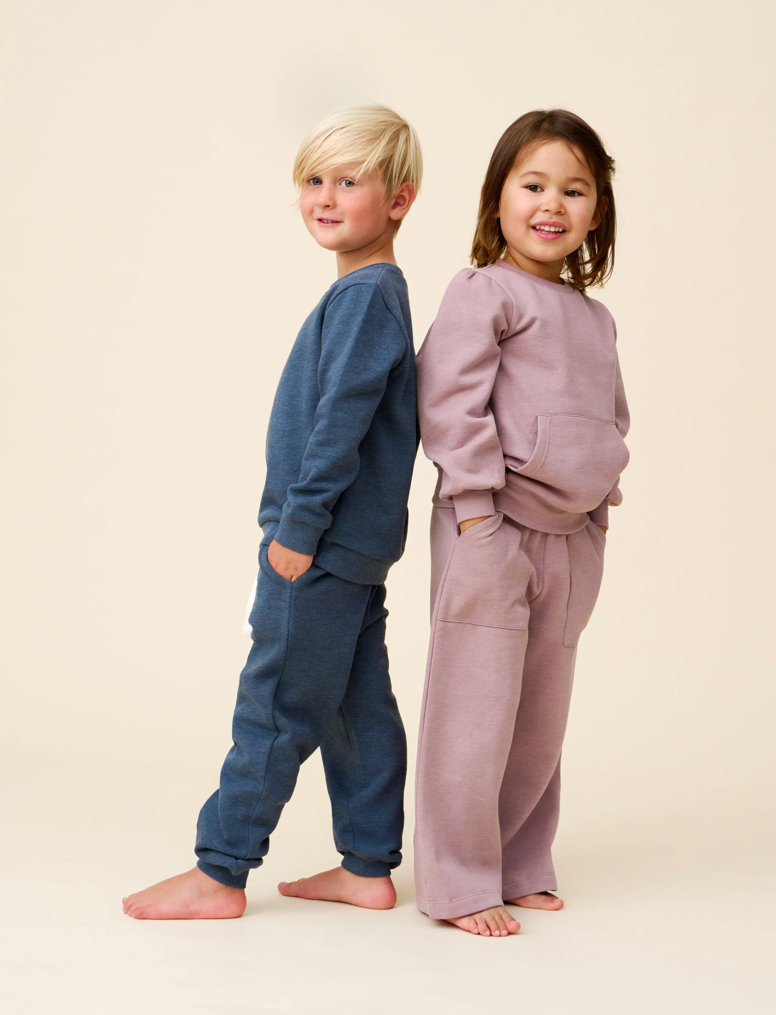Minymo Sweat Set (2-Pcs), 140, Blue, Sæt > Joggingtøj, Børn