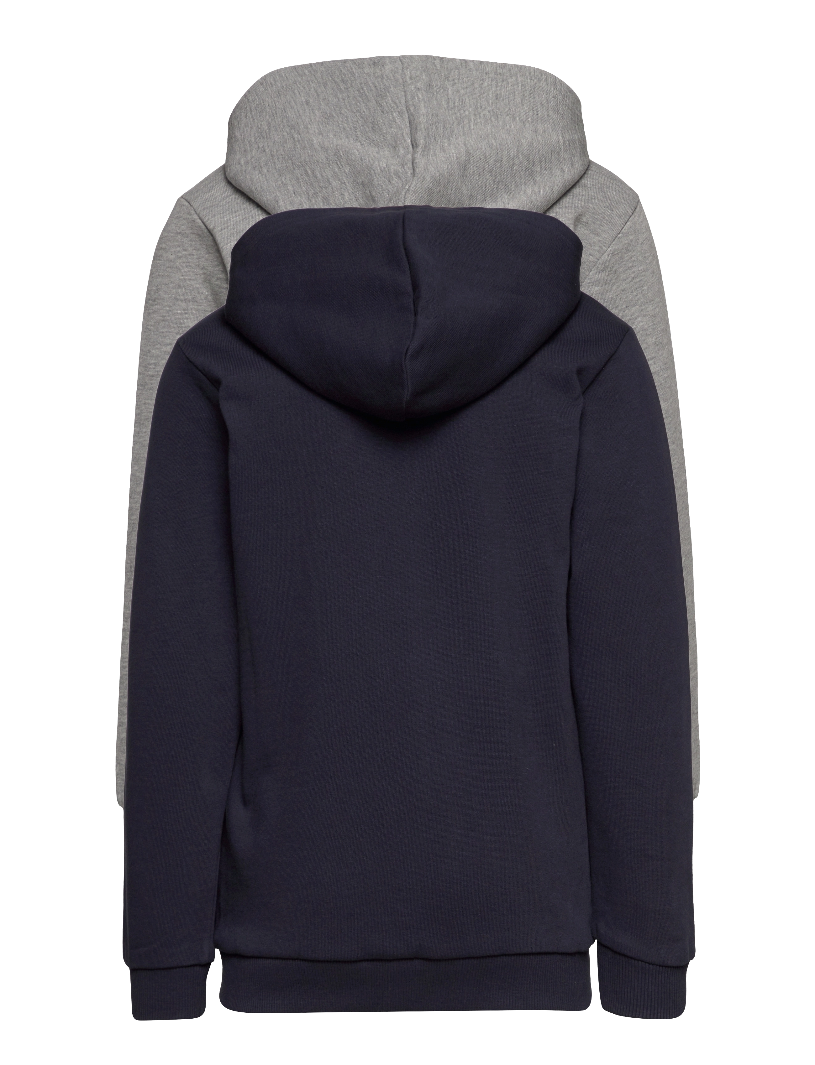 Minymo - Sweat Jacket w. hood (2-pack) - kapuzenpullover - greymelange - 1
