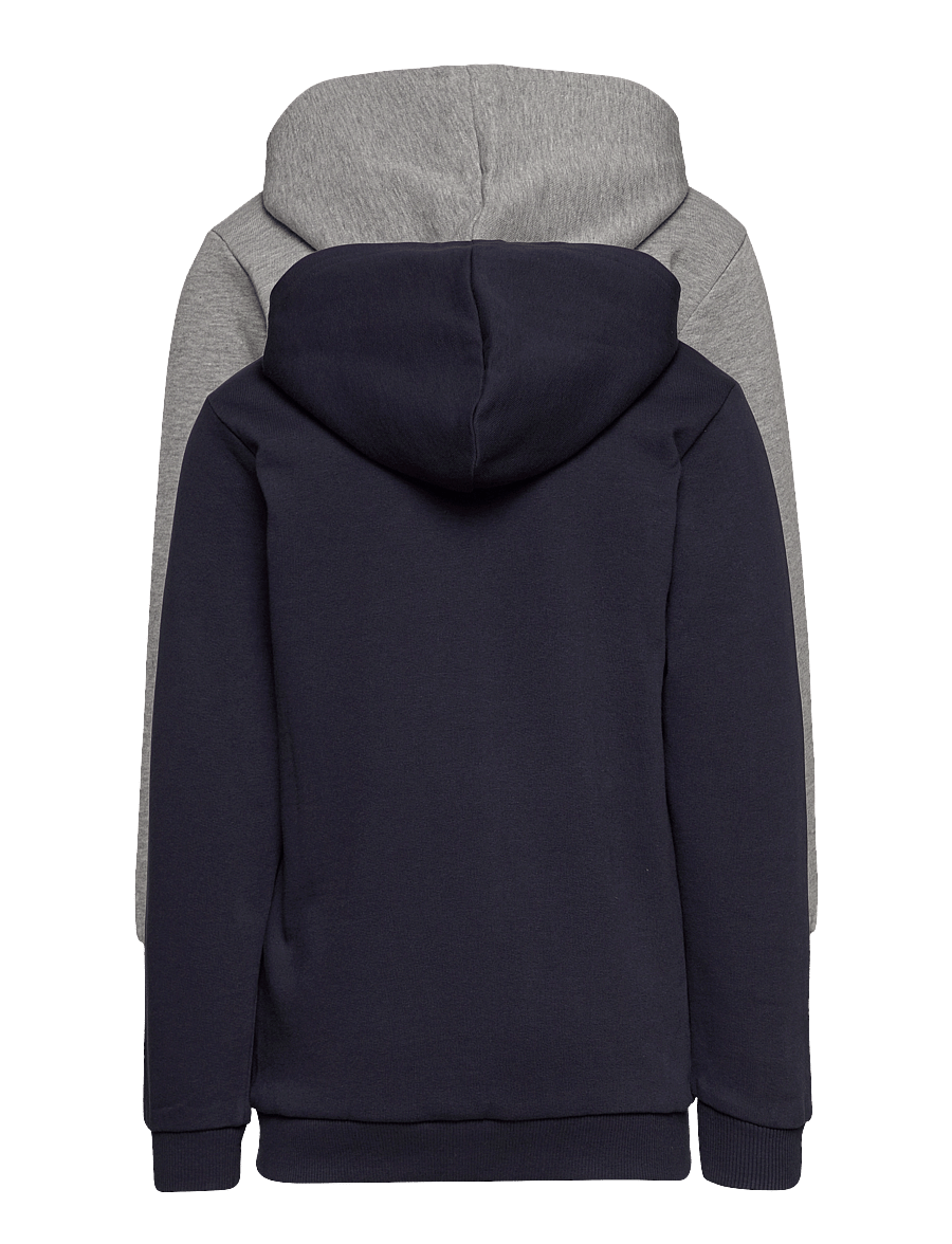 Minymo - Sweat Jacket w. hood (2-pack) - kapuutsiga dressipluusid - greymelange - 1