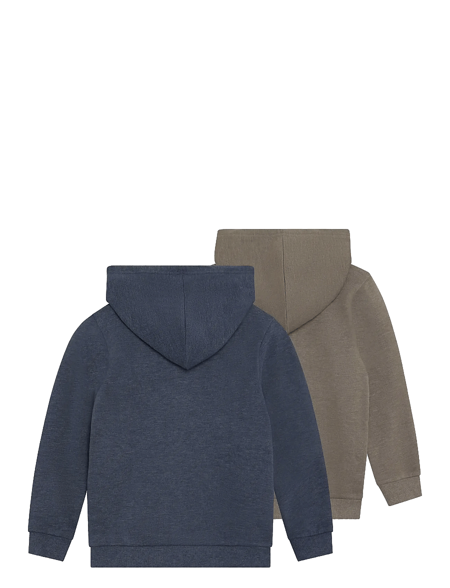 Minymo - Sweat Jacket w. hood (2-pack) - kapuzenpullover - vetiver - 1