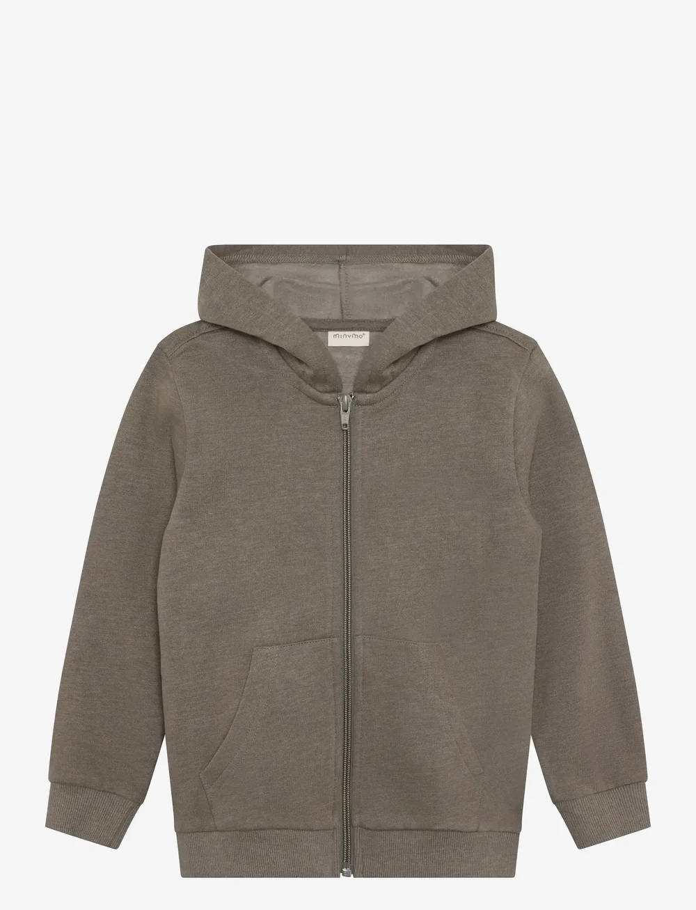 Minymo - Sweat Jacket w. hood (2-pack) - hoodies - vetiver - 2