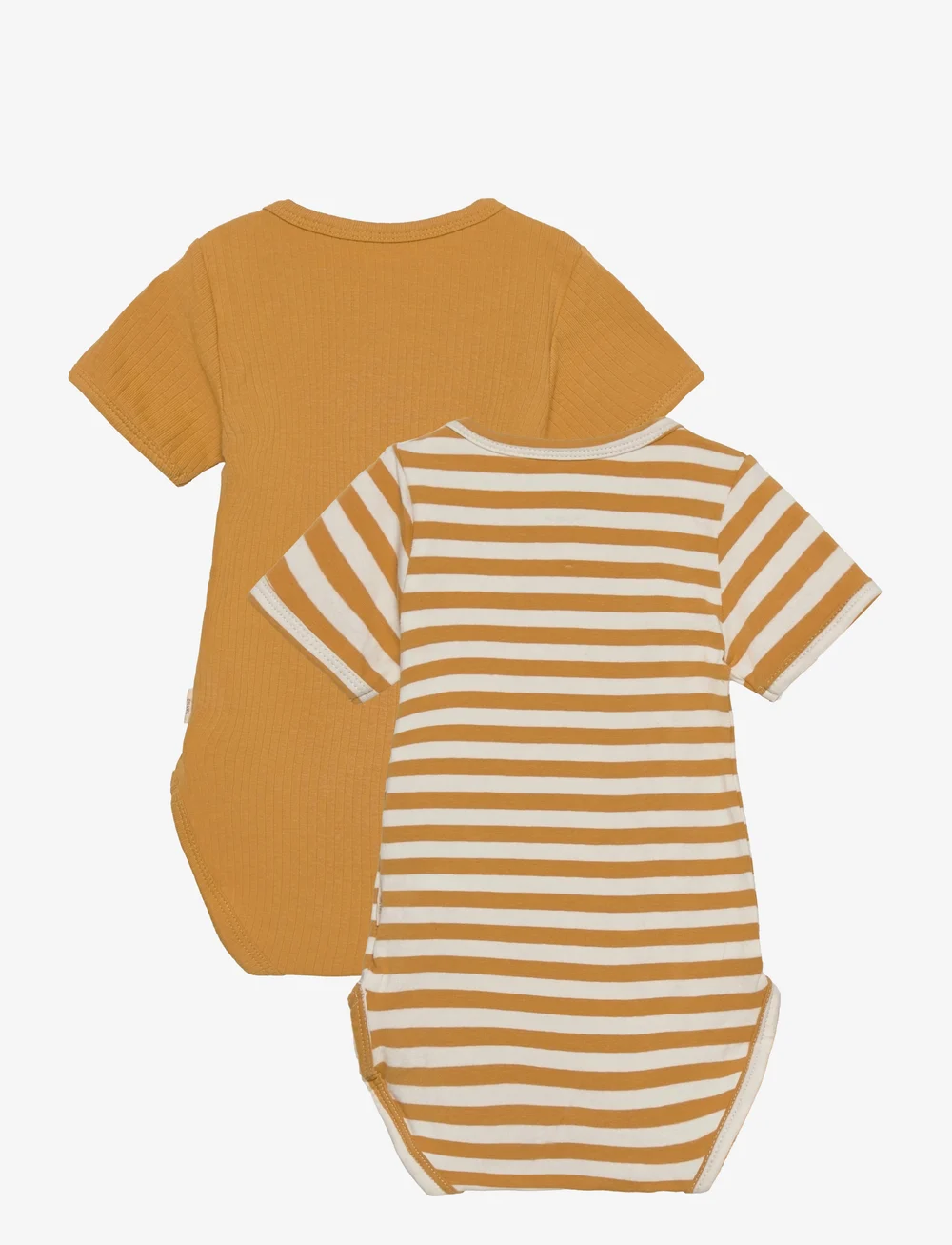 Minymo - Body SS (2-pack) - kortærmede bodyer med mønster - amber gold - 1