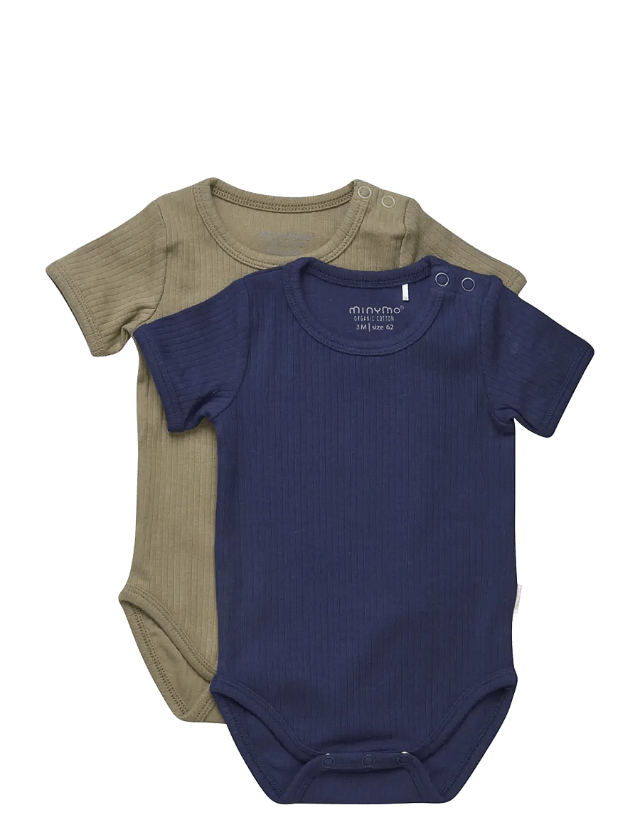 Minymo - Body SS (2-pack) - multipack bodys - dark navy - 0
