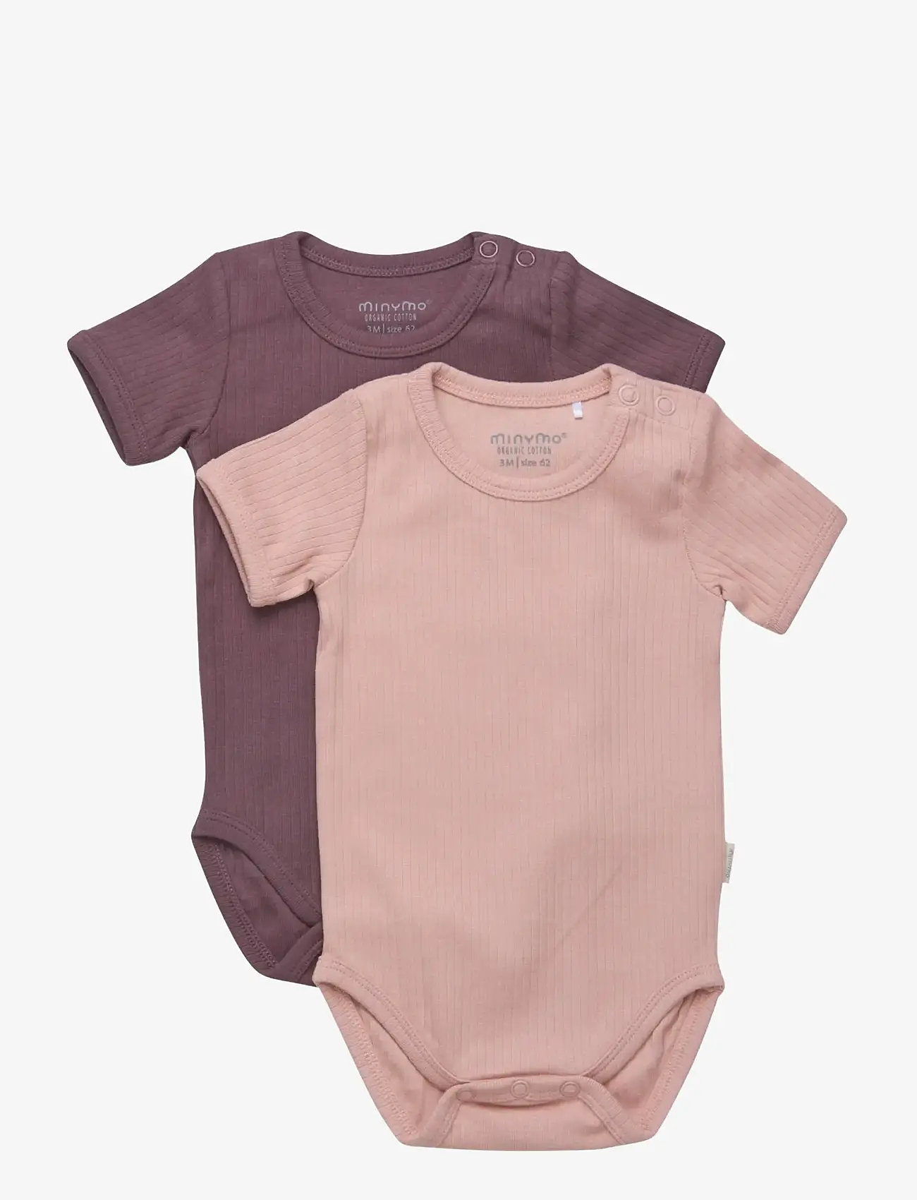 Minymo - Body SS (2-pack) - laveste priser - misty rose - 0