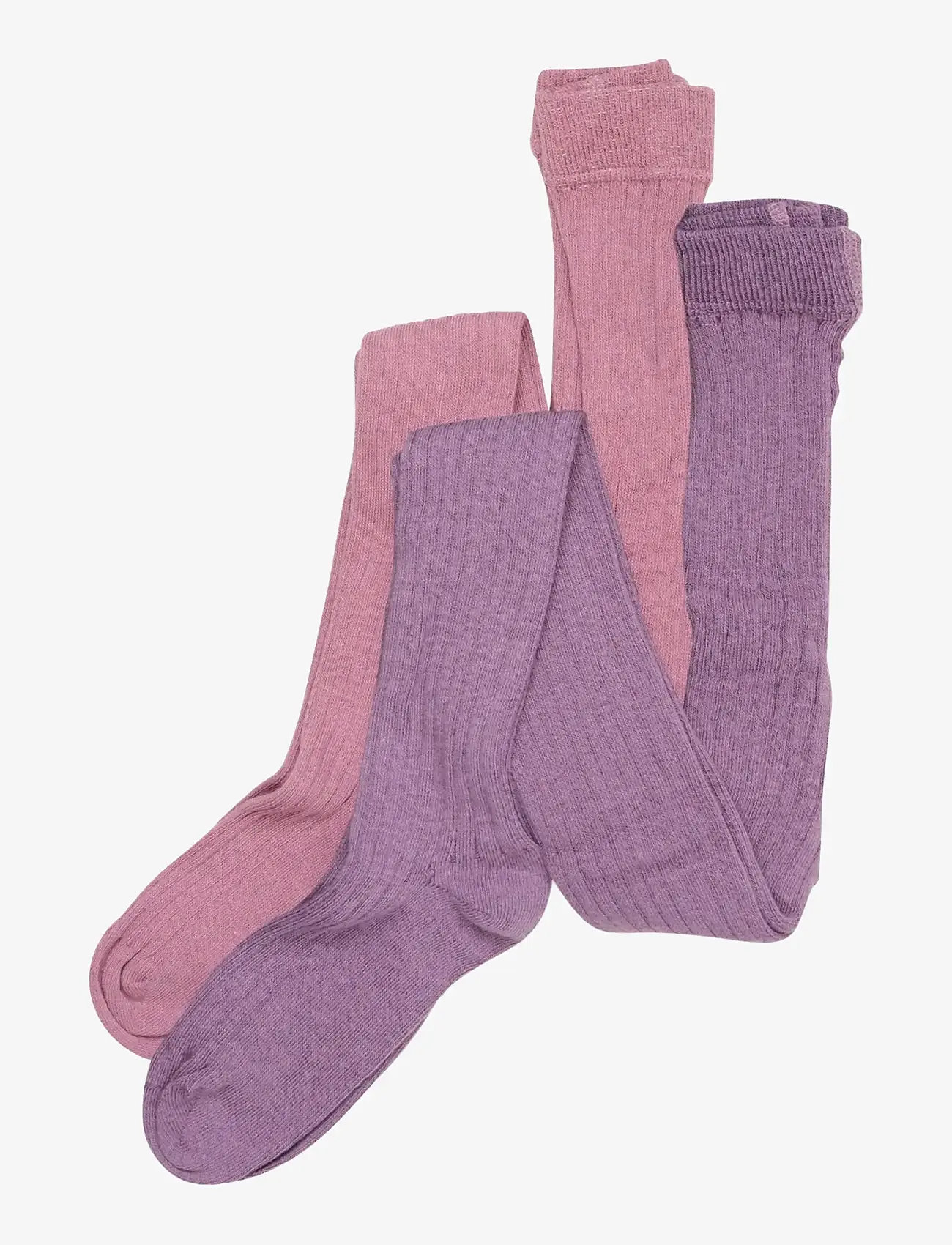 Minymo - Stocking - solid rib 2-pack - strumpfhosen - orchid haze - 0