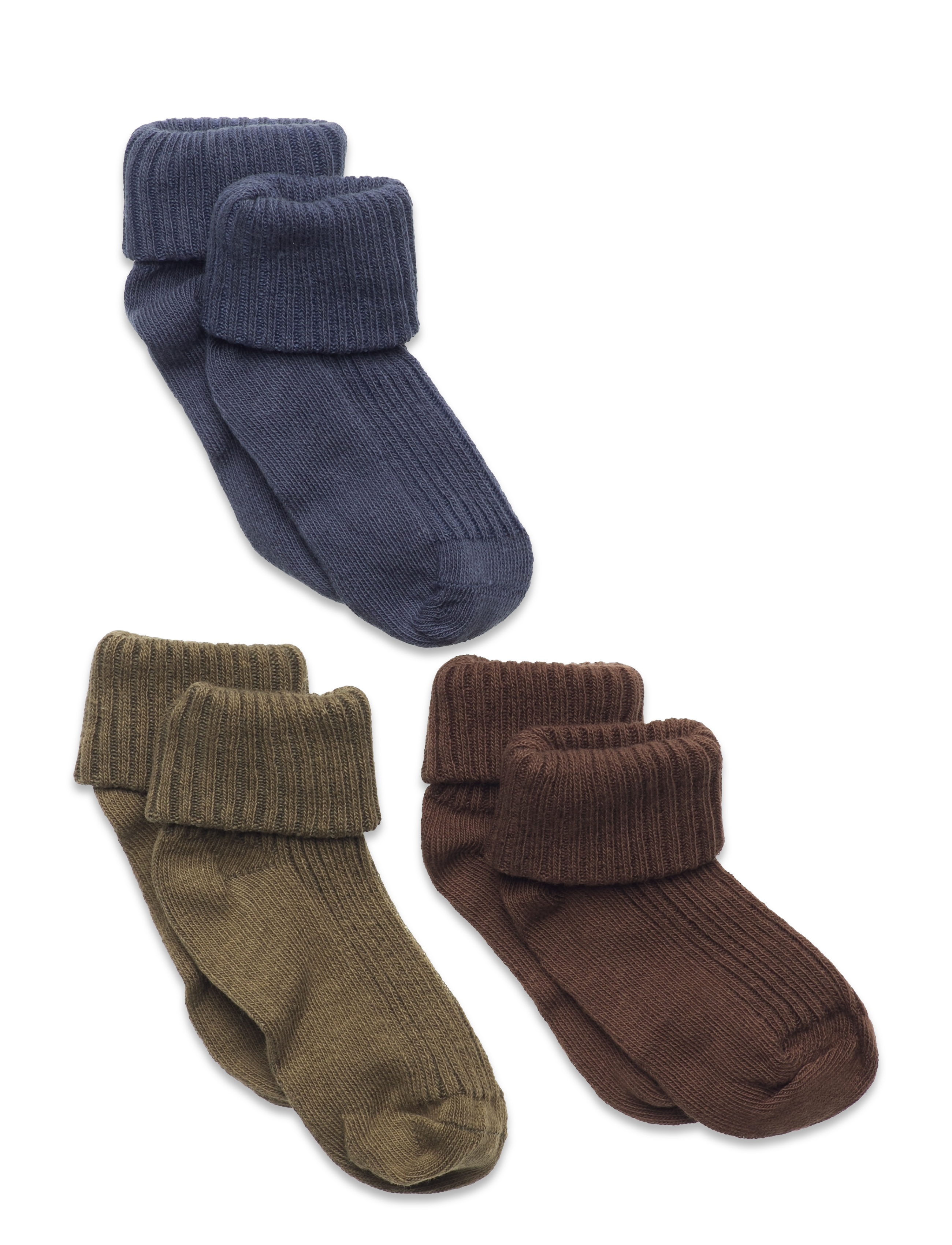 Dark Olive Sokker Baby 3-pakning NOOS str. 15/18