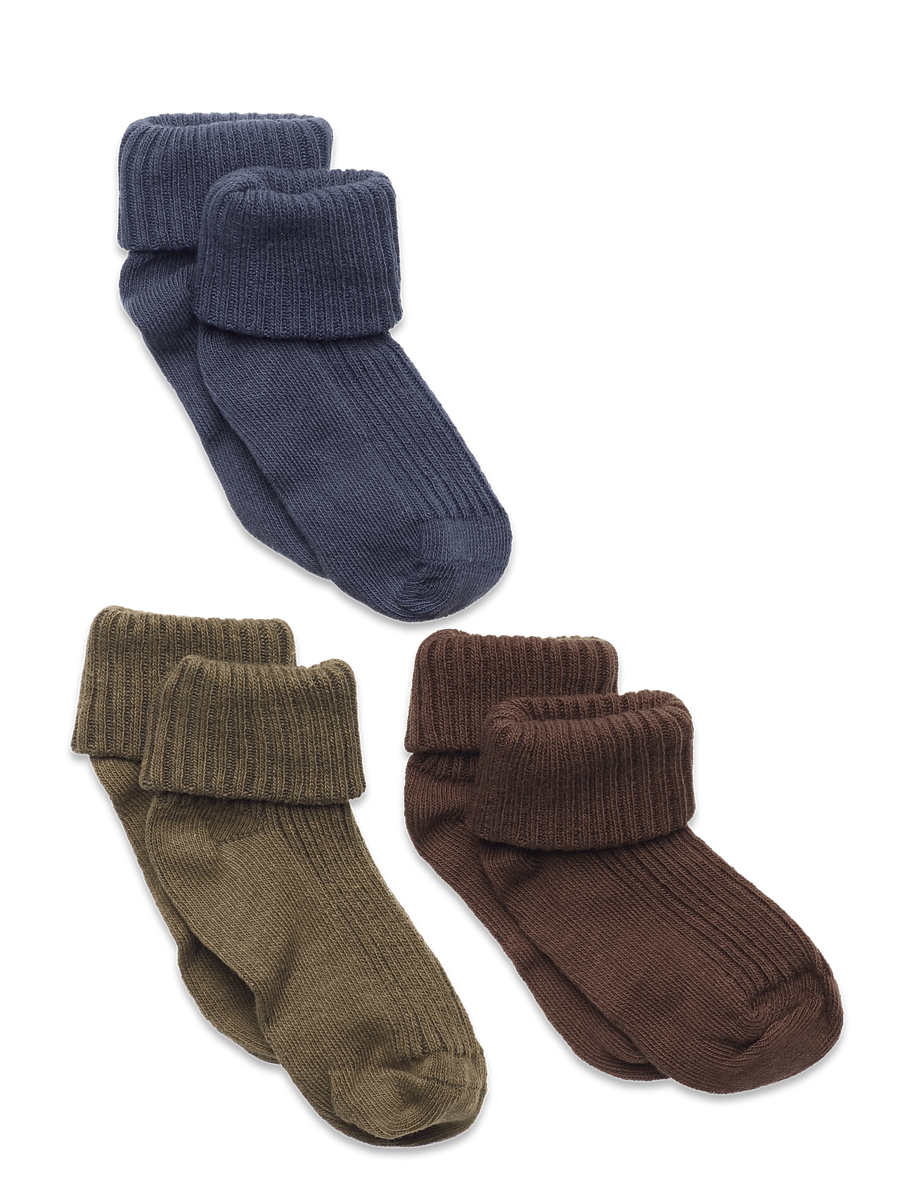 Dark Olive Sokker Baby 3-pakning NOOS str. 15/18