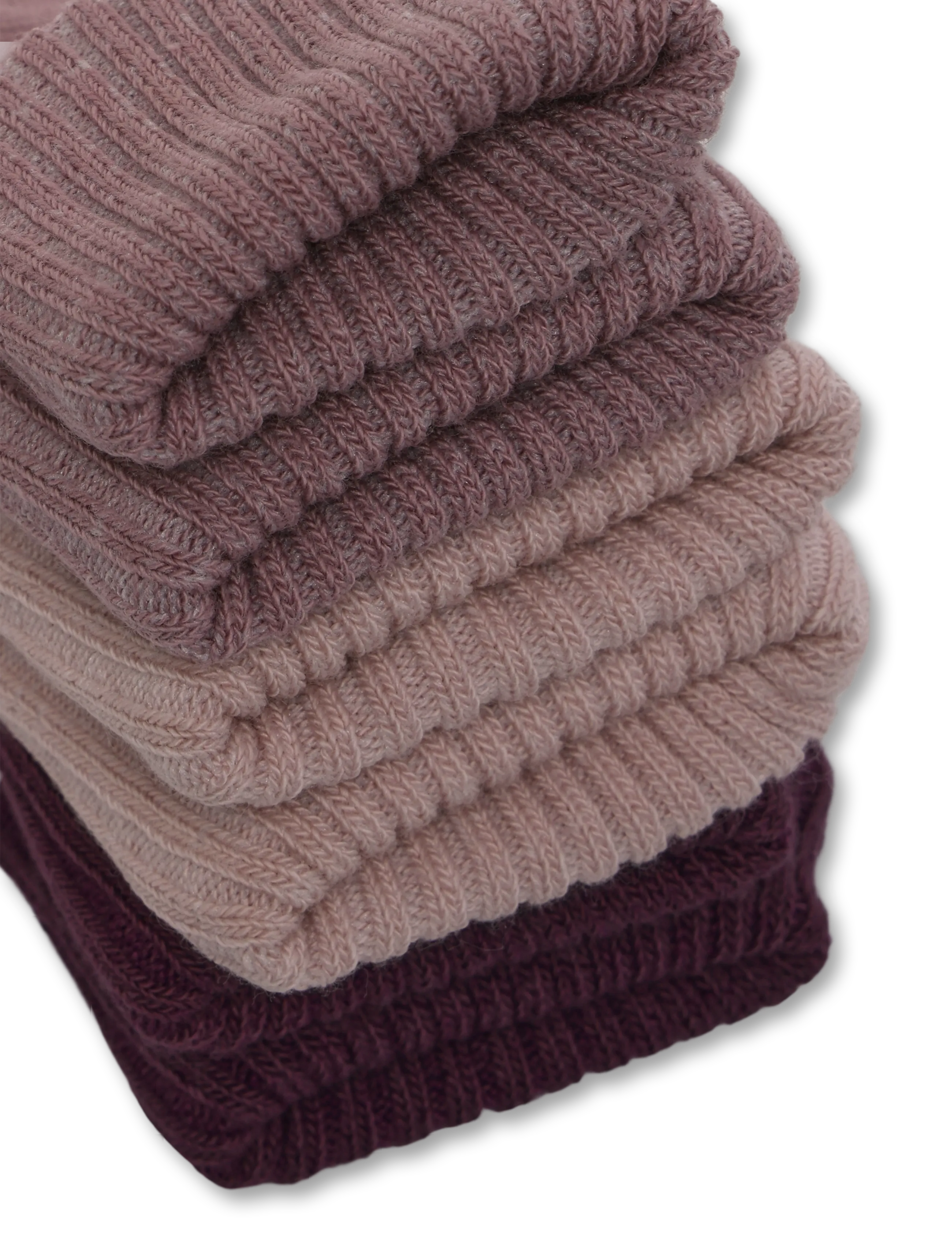 Minymo - Baby 2x2 rib sock (3-pack) - babysokker - elderberry - 4
