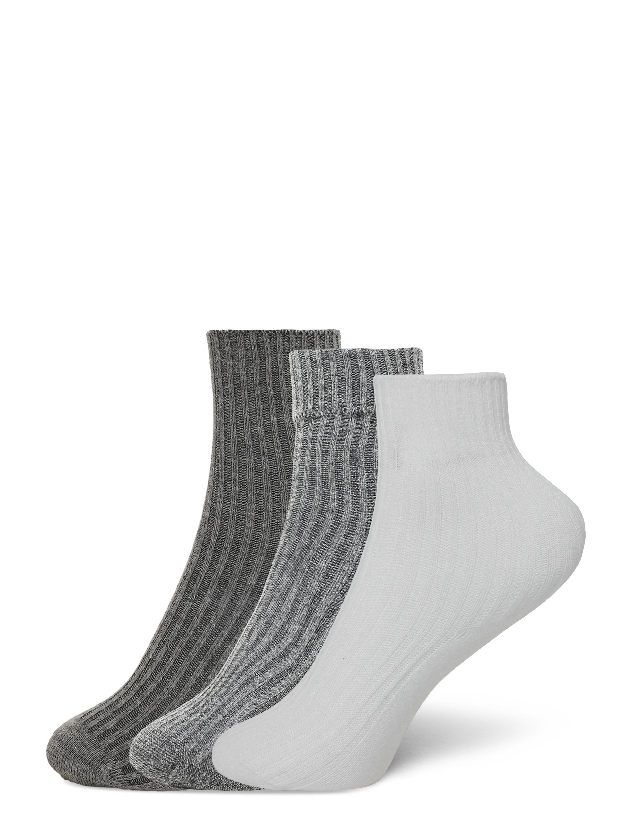 Minymo - Baby 2x2 rib sock (3-pack) - baby-socken - light grey melange - 1