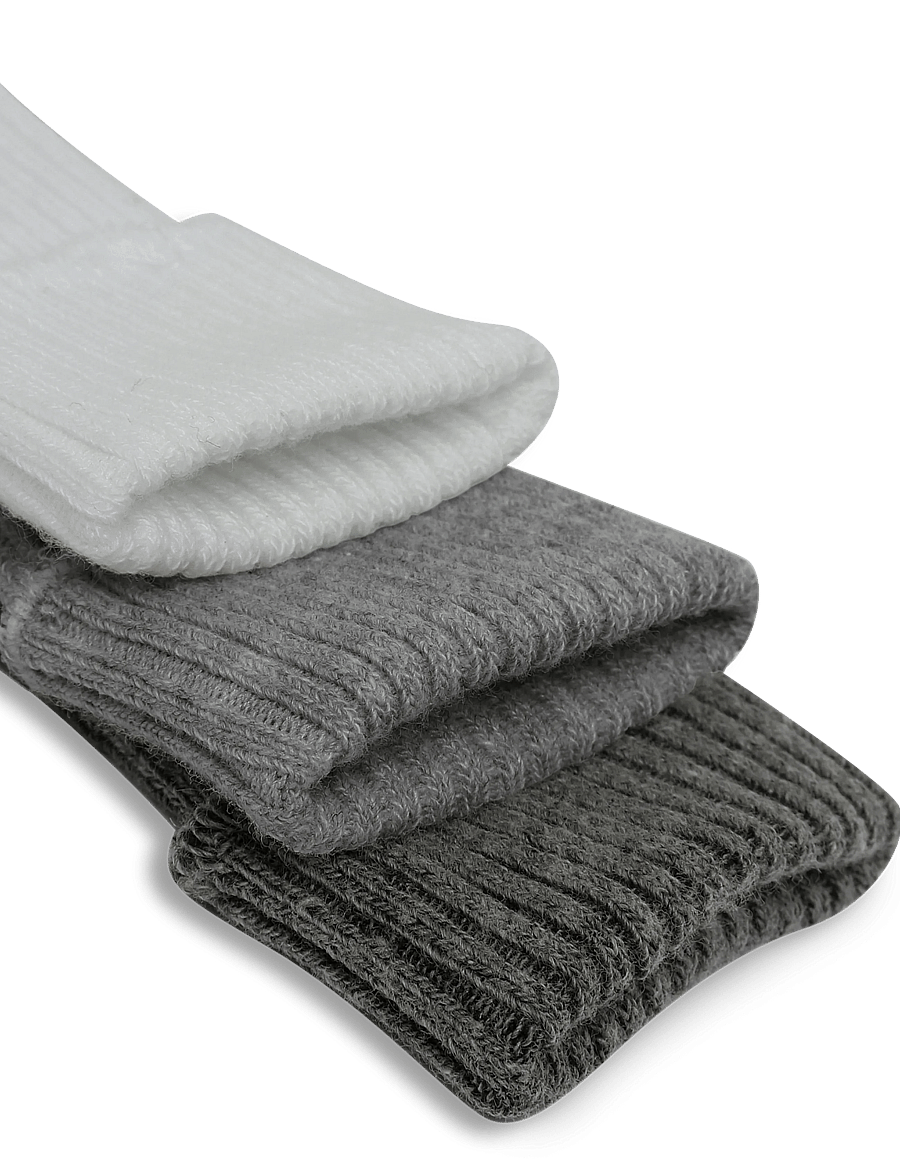 Minymo - Baby 2x2 rib sock (3-pack) - baby-socken - light grey melange - 2