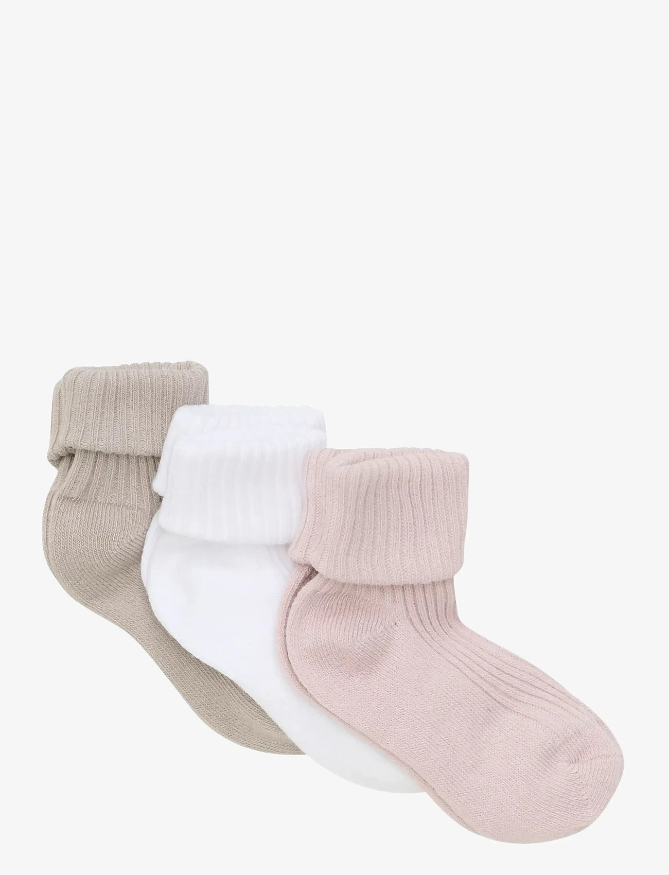 Minymo - Baby sock rib (3 pack) - baby socks - shell - 0