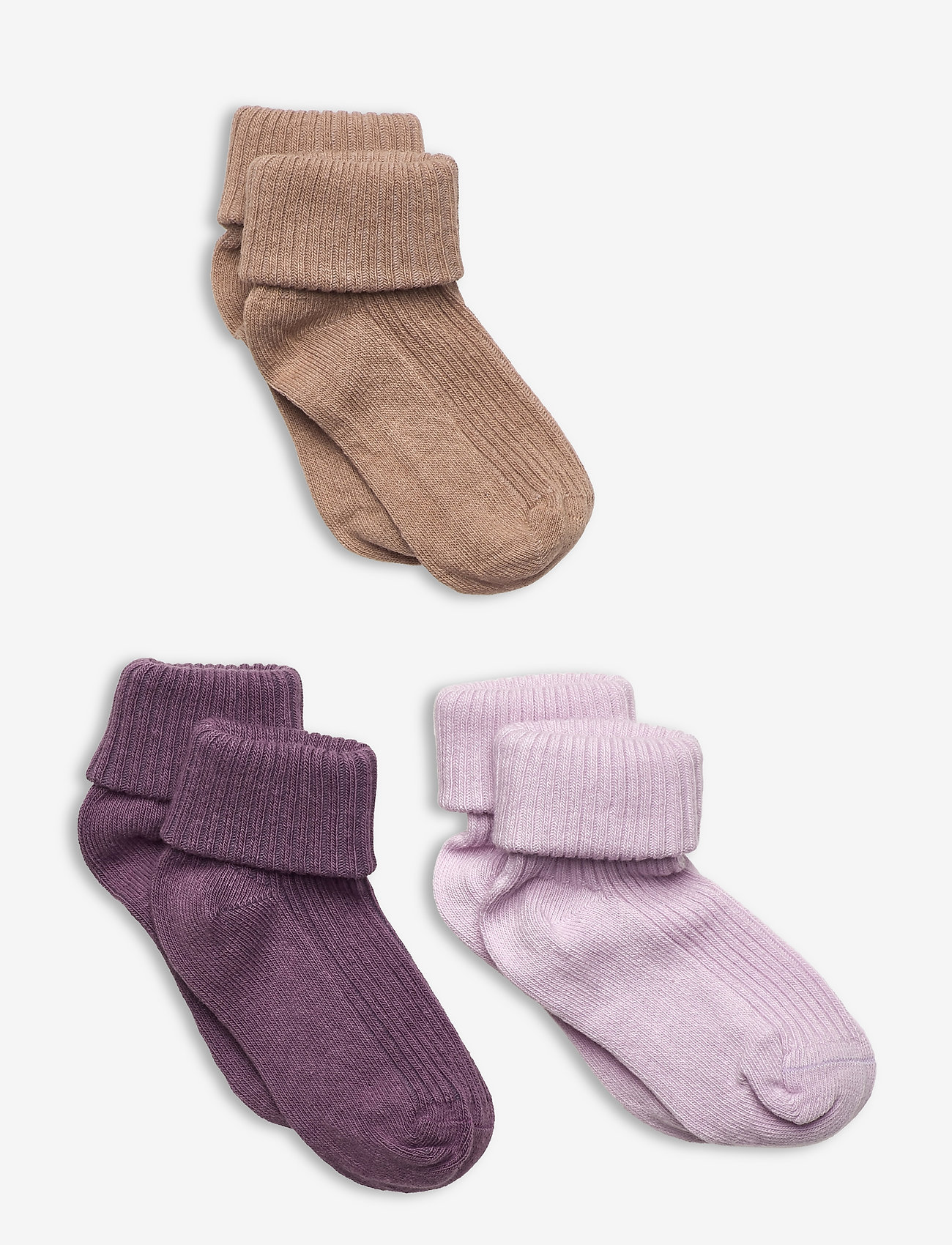 Minymo - Baby sock rib (3 pack) - baby socks - very grape - 0