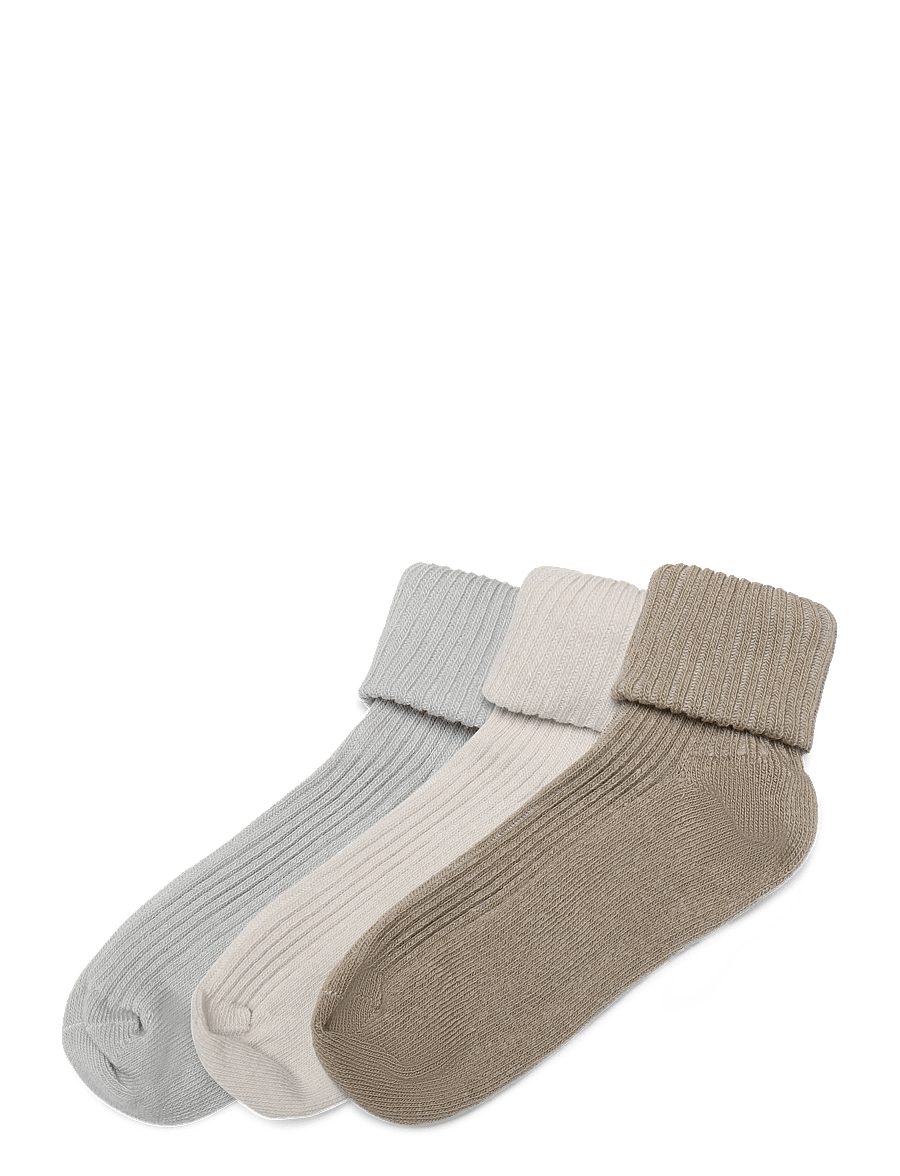 Minymo - Baby 2x2 rib sock (3-pack) - baby-socken - willam gray - 0