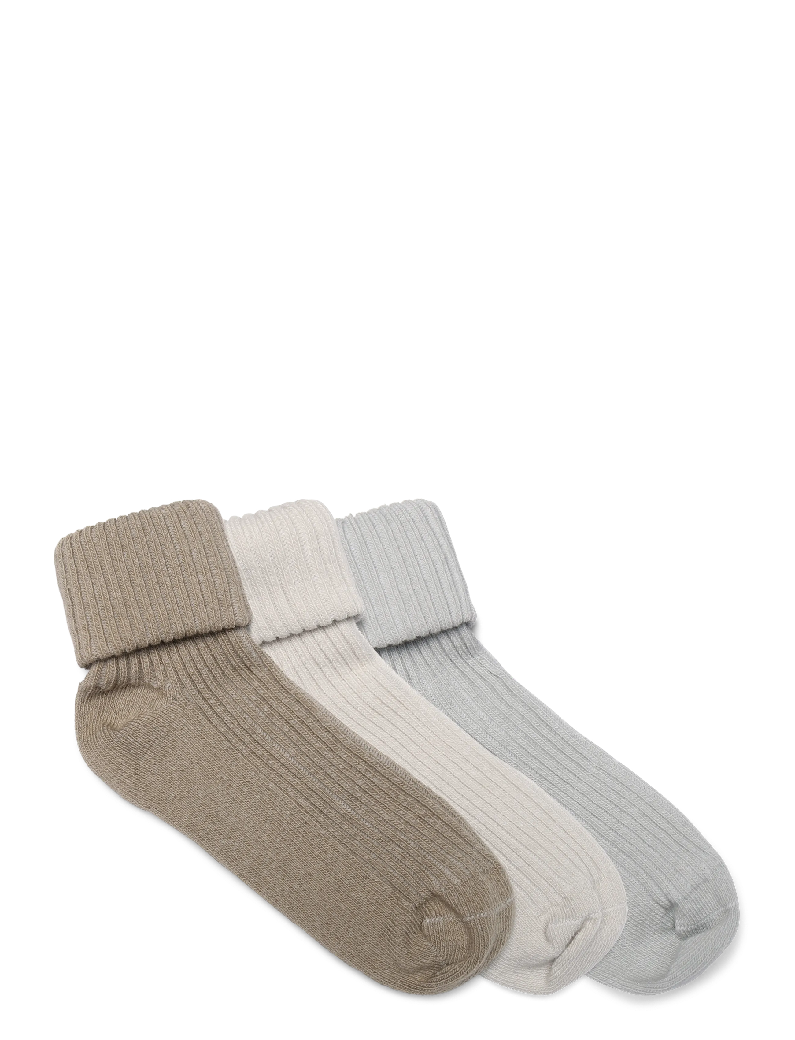 Minymo - Baby 2x2 rib sock (3-pack) - baby-socken - willam gray - 1
