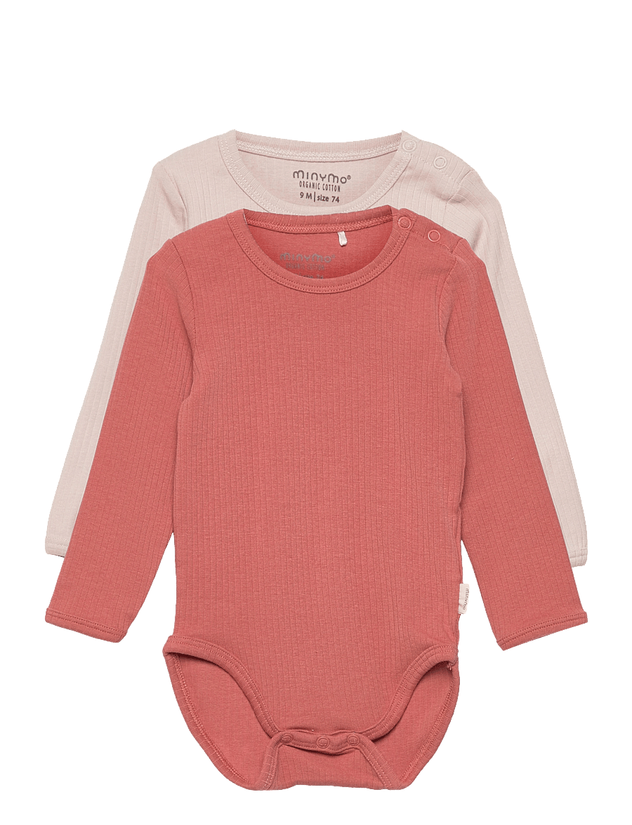 Minymo - Body LS (2-pack) - multipack bodies - canyon rose - 0
