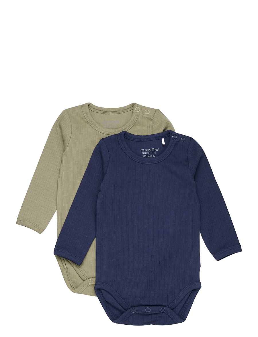 Minymo - Body LS (2-pack) - multipack bodys - dark navy - 0