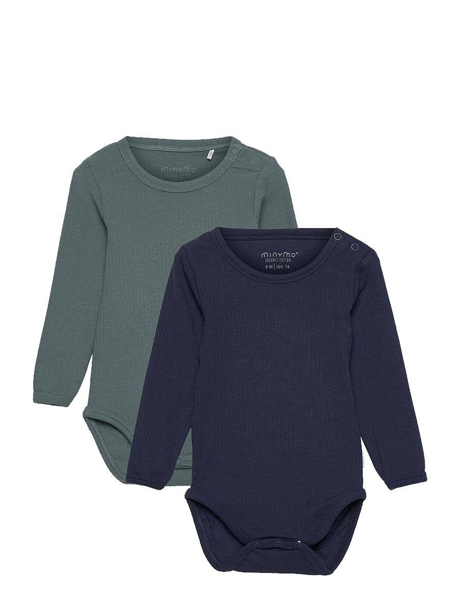 Minymo - Body LS (2-pack) - multipack bodys - goblin blue - 0
