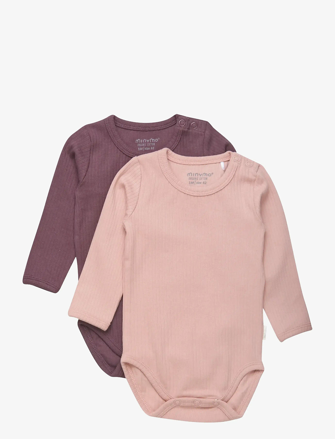 Minymo - Body LS (2-pack) - laveste priser - misty rose - 0