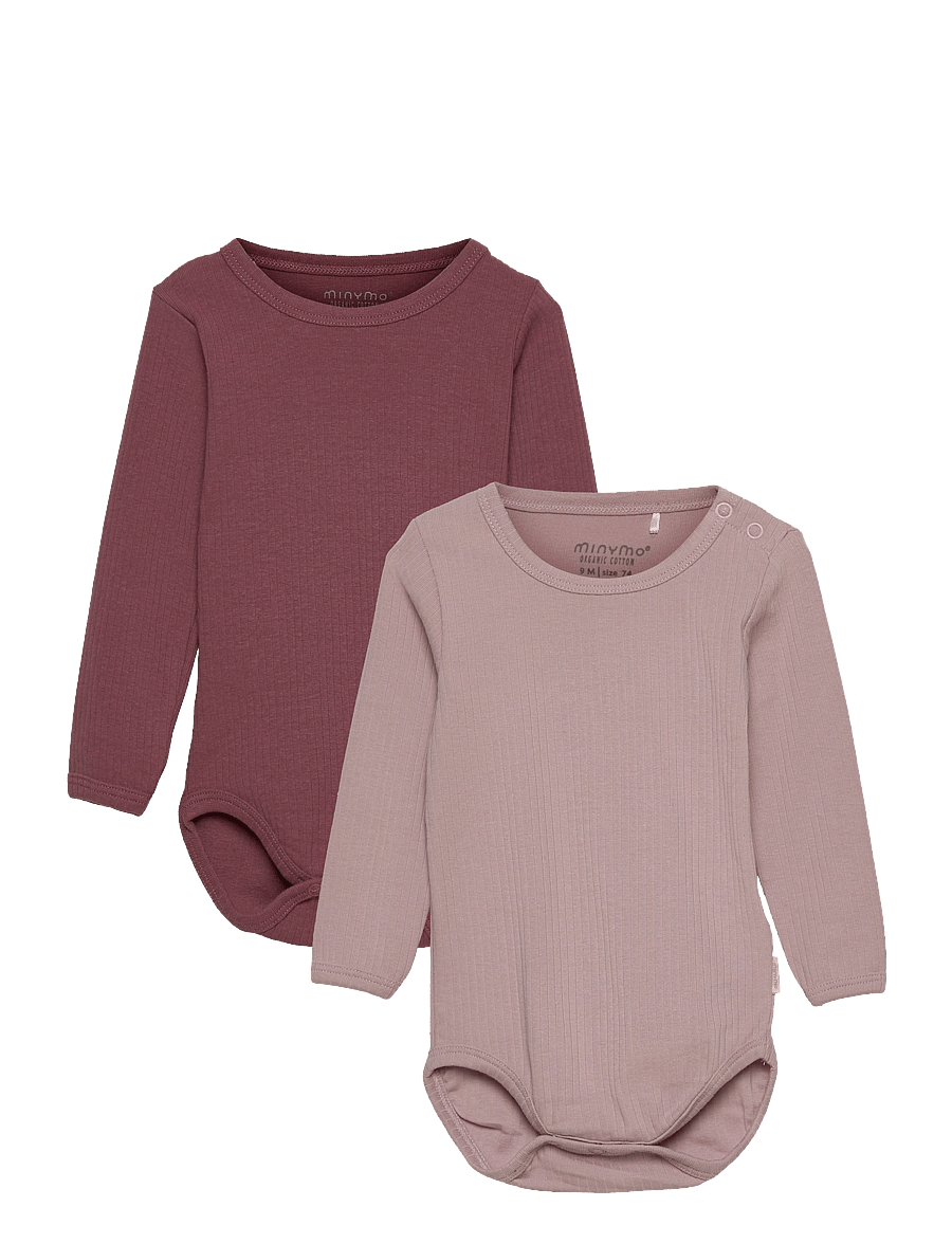 Minymo - Body LS (2-pack) - multipack bodys - violet ice - 0